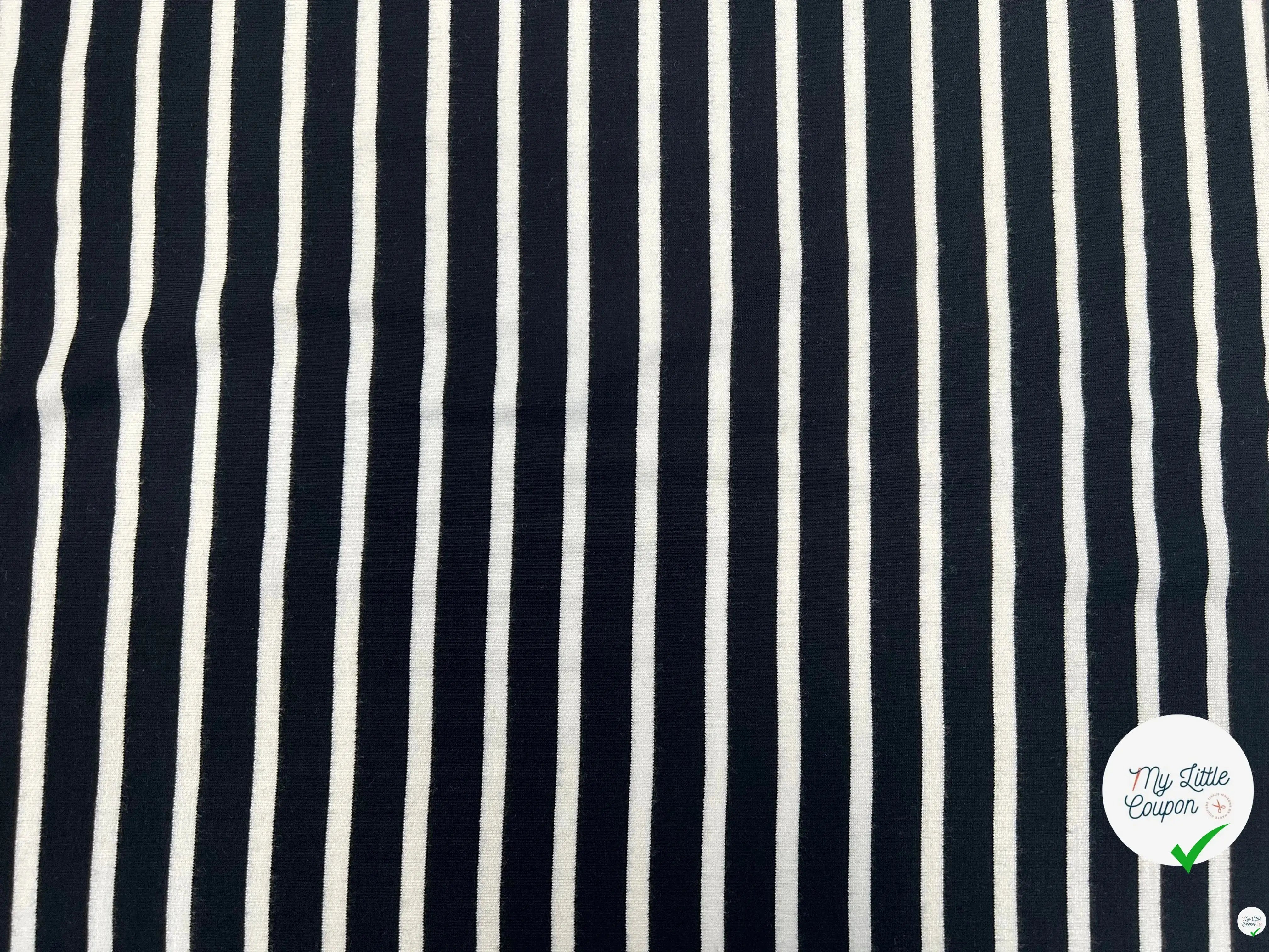 MOLLETON VISCOSE EMERISERISÉ RAYURE BLANC FOND NOIR MSO