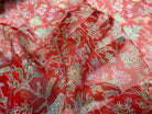 MOUSSELINE DE SOIE FLEURS ROUGE - My Little Coupon