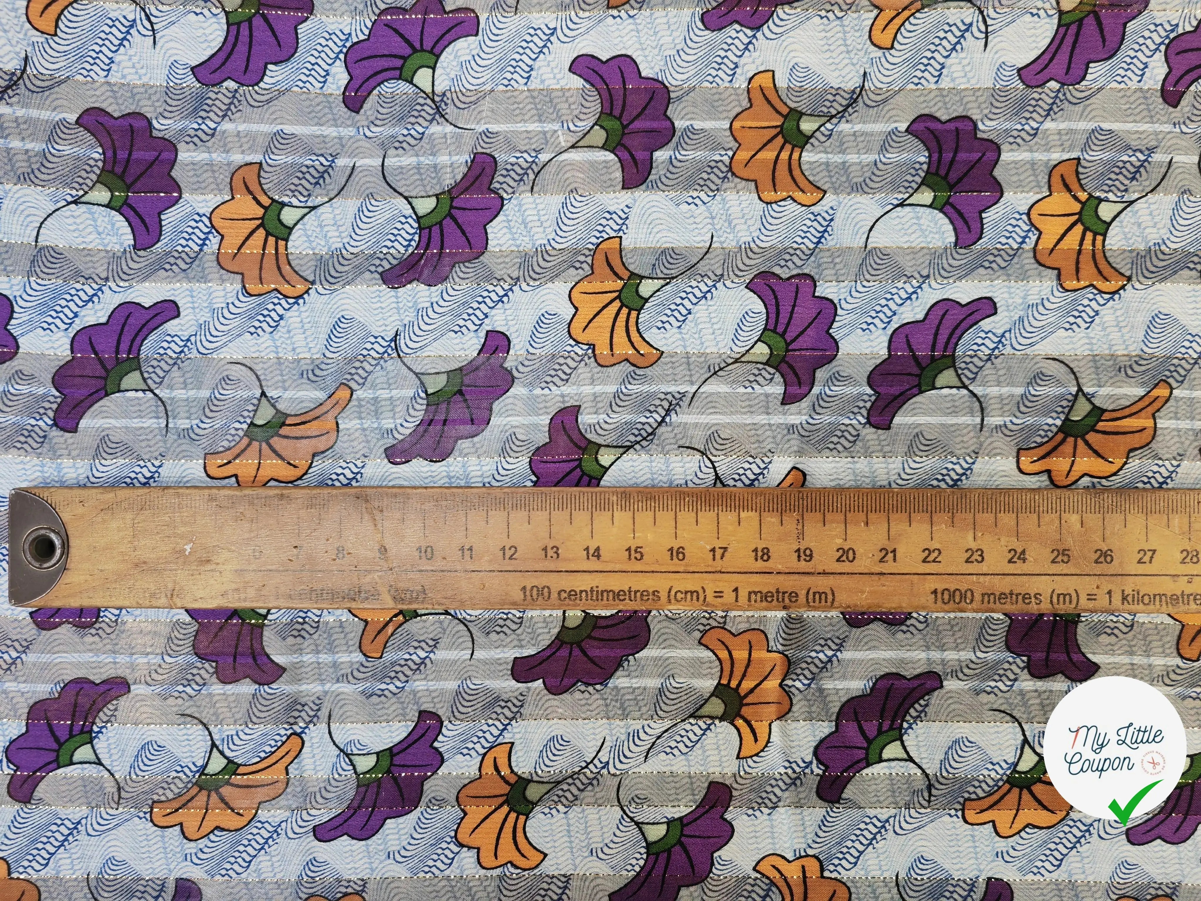 MOUSSELINE OSLOW FLEURS WAX ORANGE & VIOLET - My Little Coupon