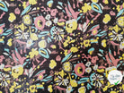 MOUSSELINE TÂCHE DE FLEURS FOND NOIR - My Little Coupon