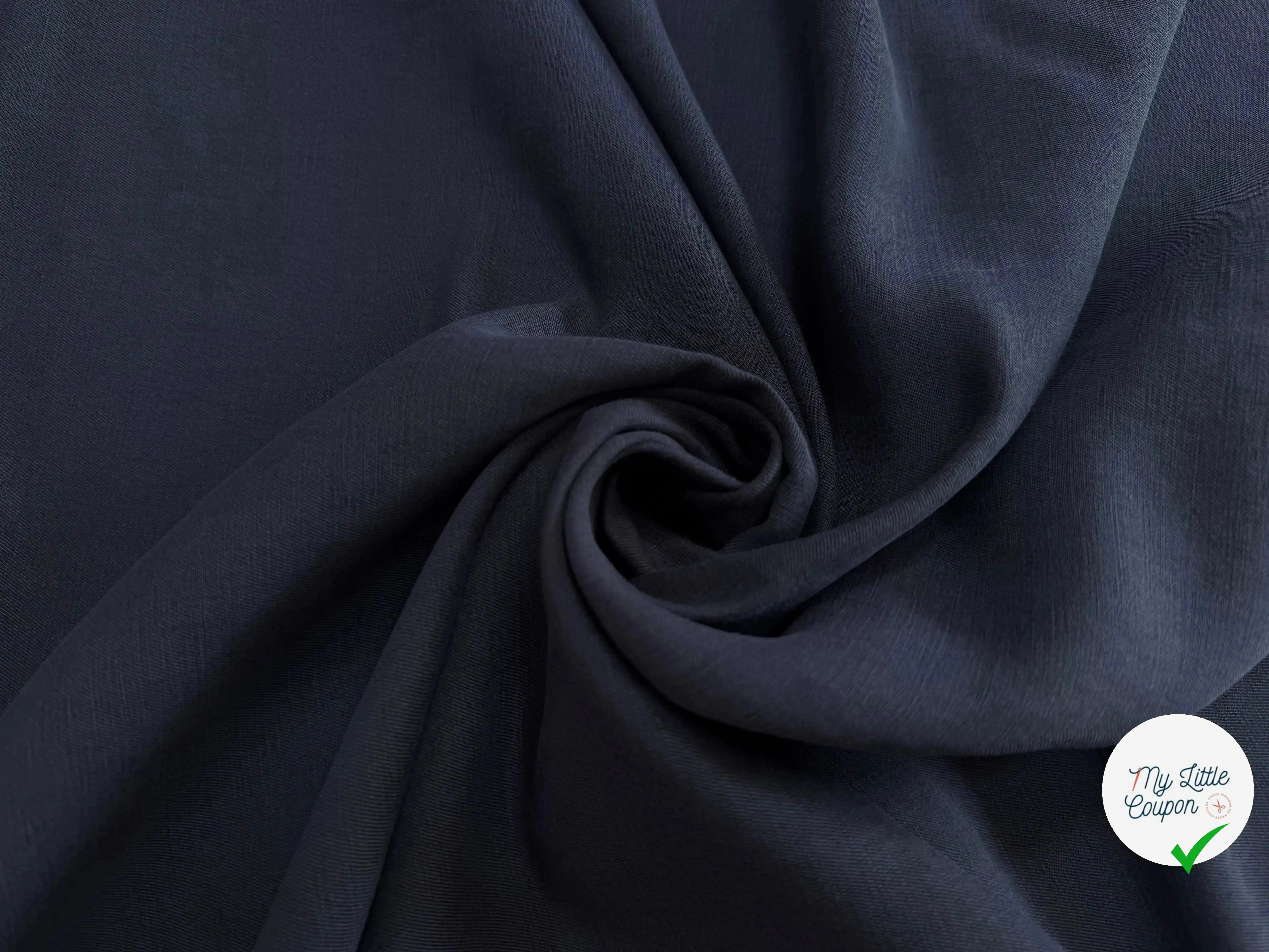 ORGANIC LINEN SILK TWILL, Ink Navy - My Little Coupon