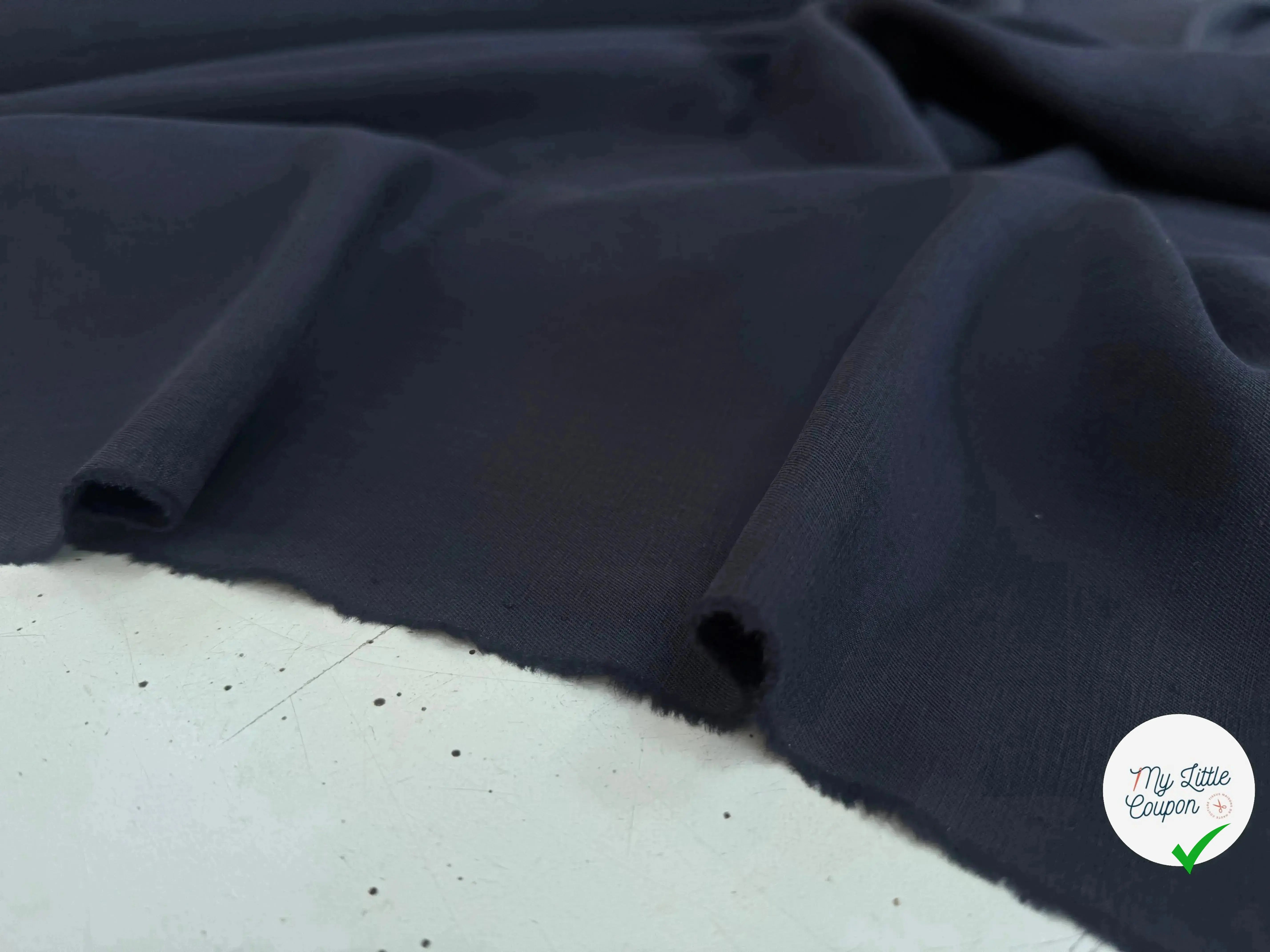 ORGANIC LINEN SILK TWILL, Ink Navy - My Little Coupon