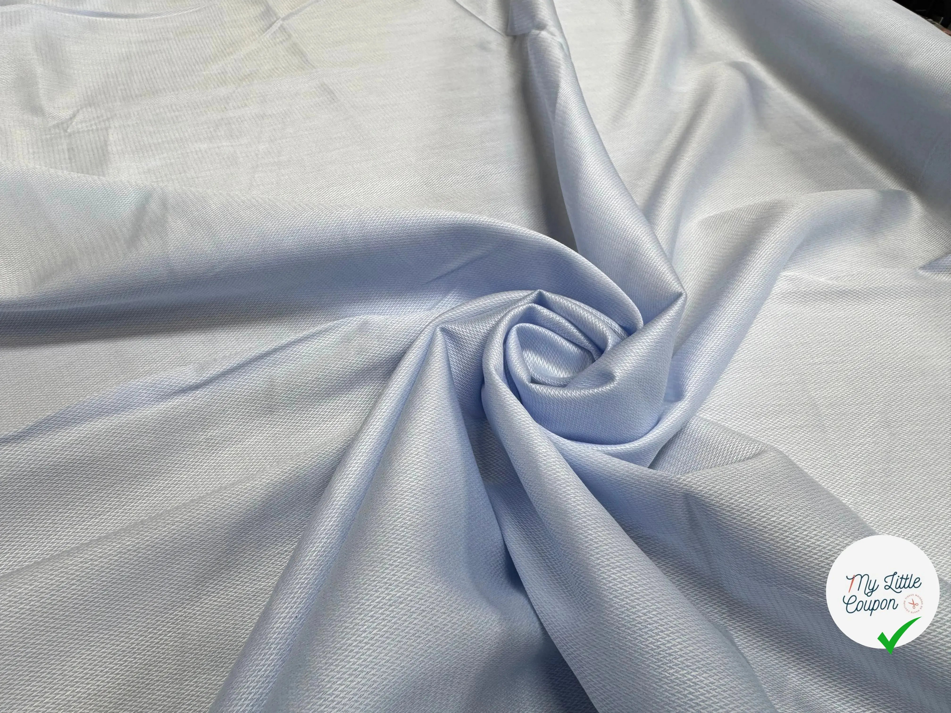 OXFORD 100% COTON BLEU CLAIR ET BLANC - My Little Coupon