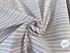 OXFORD DE COTON BLANC A RAYURES IRRÉGULIÈRES ROUGE ET BLEU OEKO-TEX - My Little Coupon