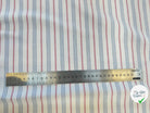 OXFORD DE COTON BLANC A RAYURES IRRÉGULIÈRES ROUGE ET BLEU OEKO-TEX - My Little Coupon
