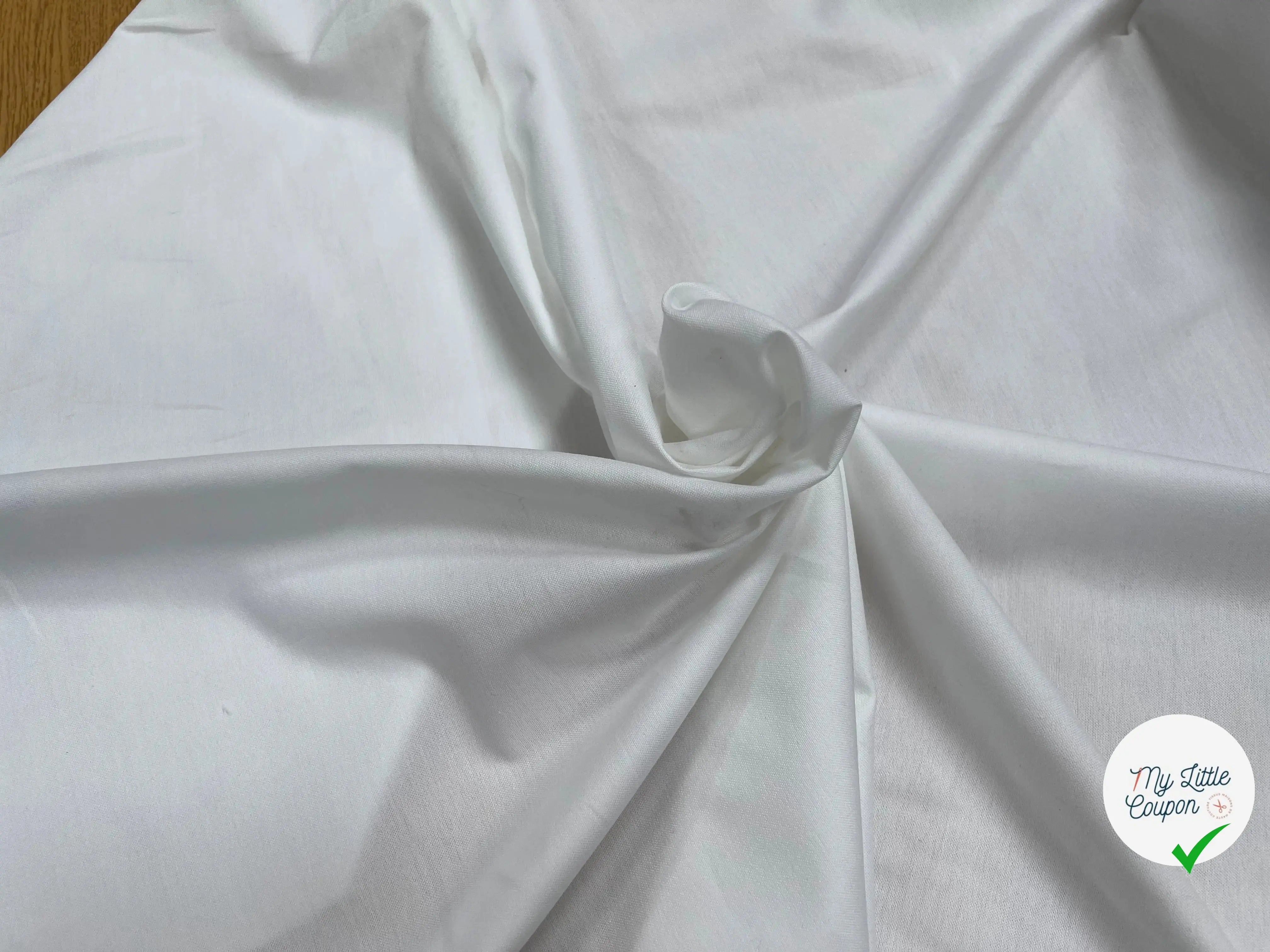 OXFORD DE COTON BLANC UNI - My Little Coupon