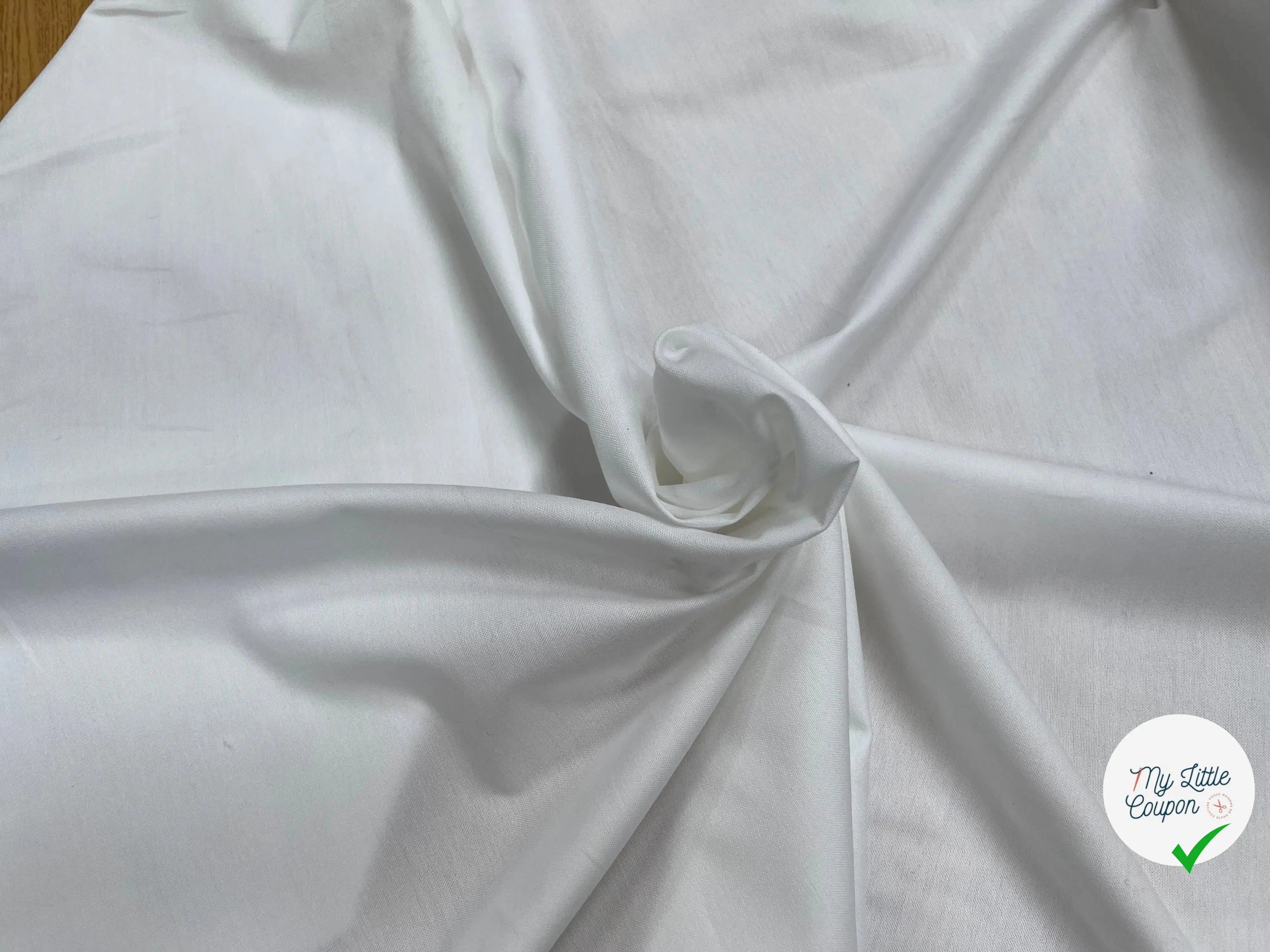 OXFORD DE COTON BLANC UNI - My Little Coupon