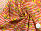 PERCALE COTON ETNA ROSE ORANGE PRINT - My Little Coupon