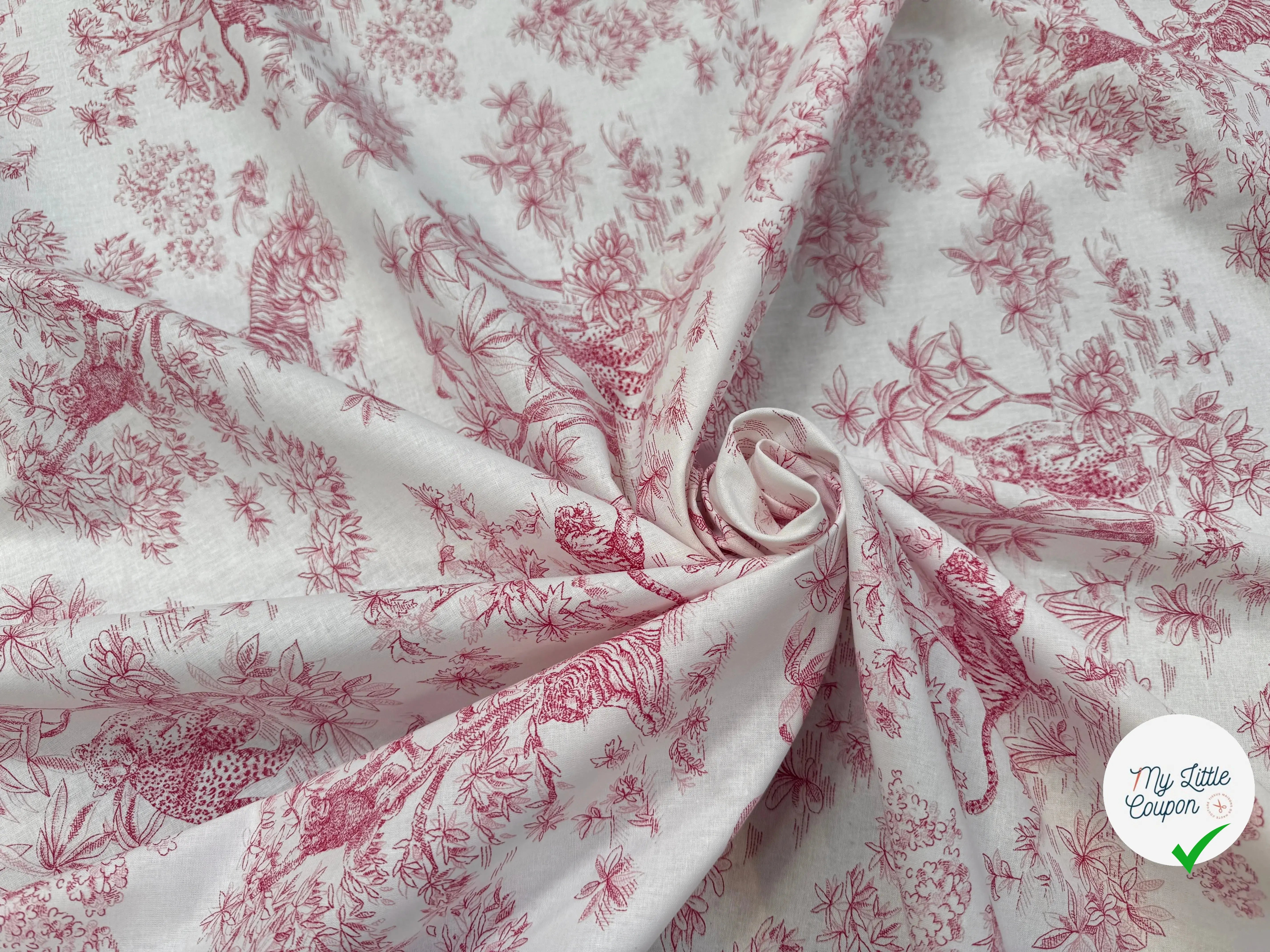 PERCALE DE COTON  ACAJOU ROUGE - My Little Coupon