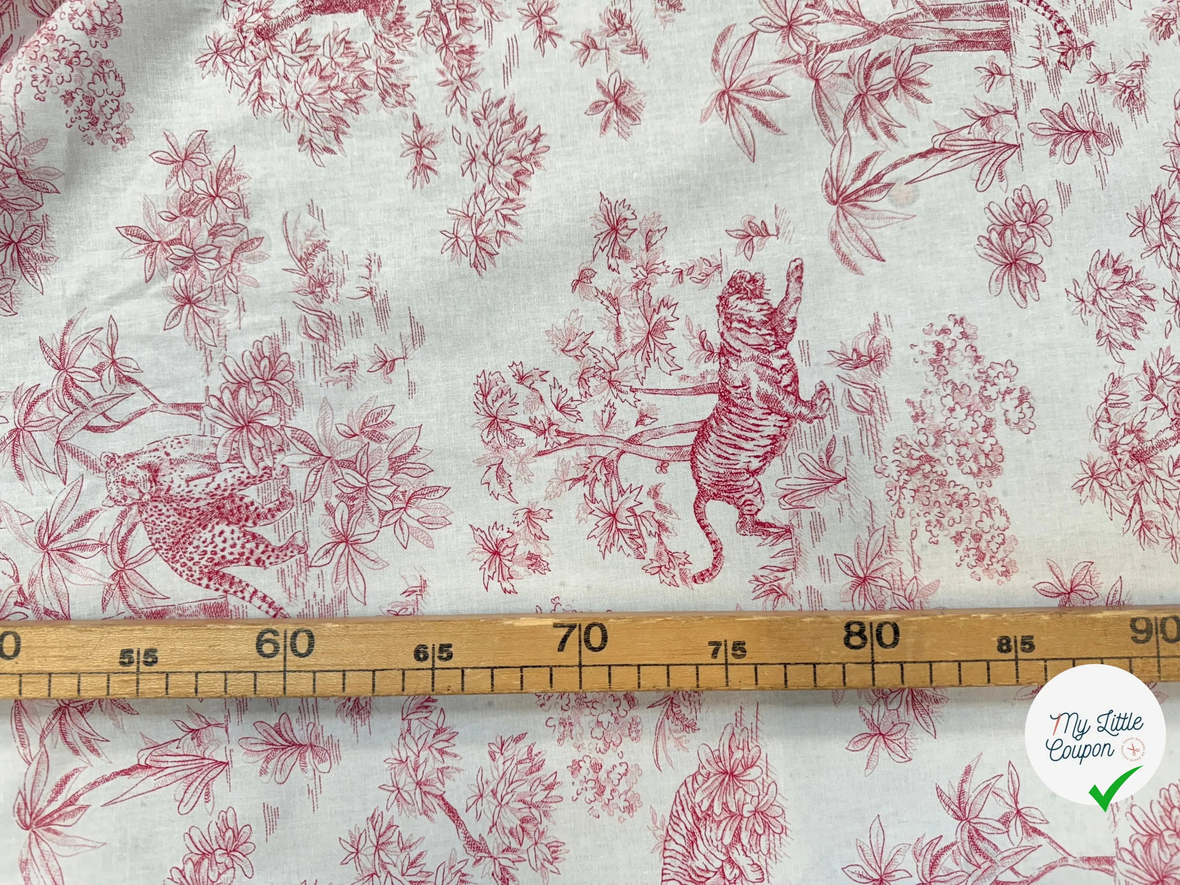 PERCALE DE COTON  ACAJOU ROUGE - My Little Coupon