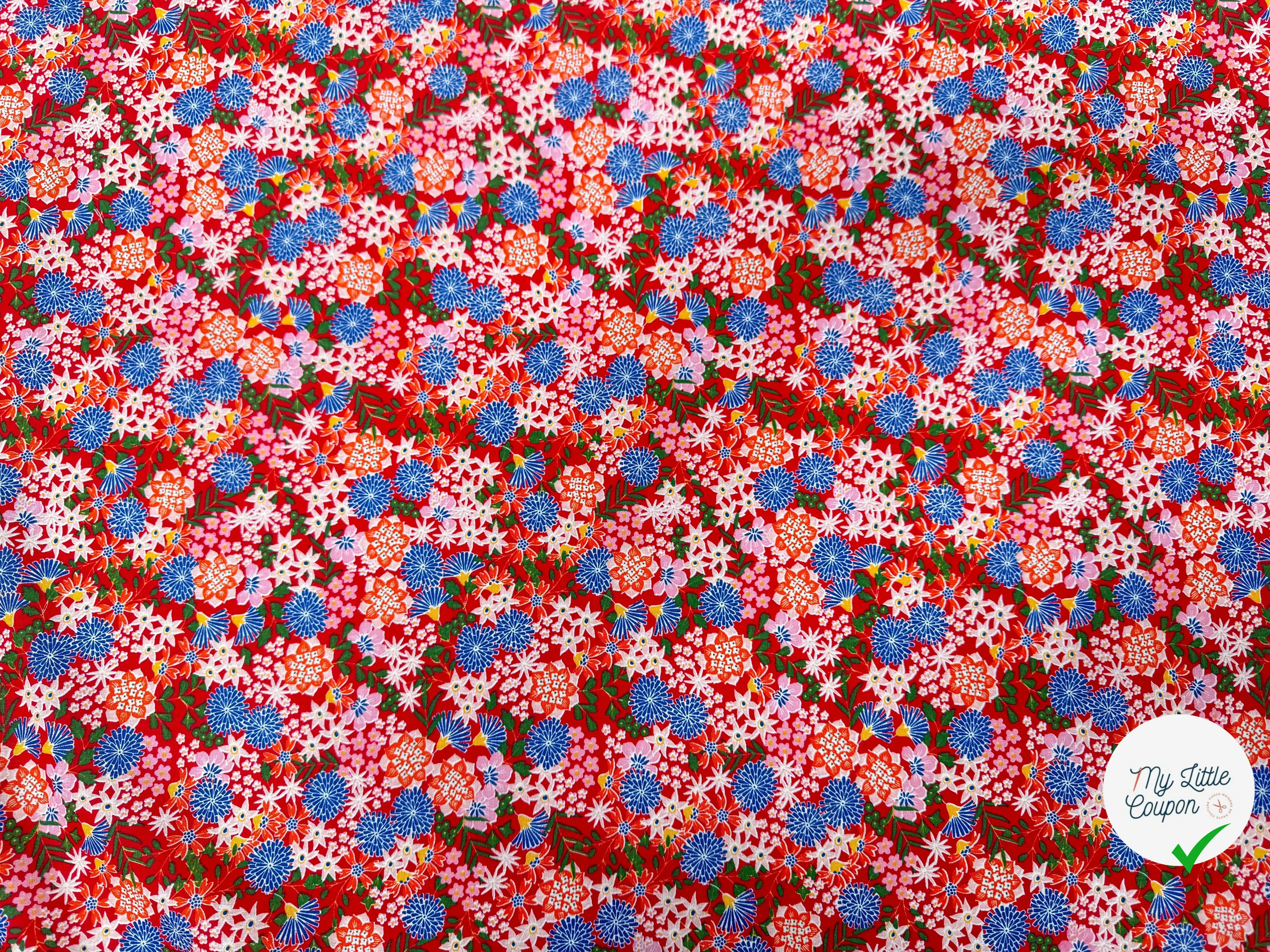 PERCALE DE COTON AKEMI ROUGE - My Little Coupon