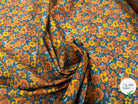 PERCALE DE COTON BOVARY MARINE EMERAUDE - My Little Coupon