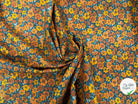PERCALE DE COTON BOVARY MARINE EMERAUDE - My Little Coupon
