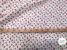 PERCALE DE COTON CERISES BLANC - My Little Coupon