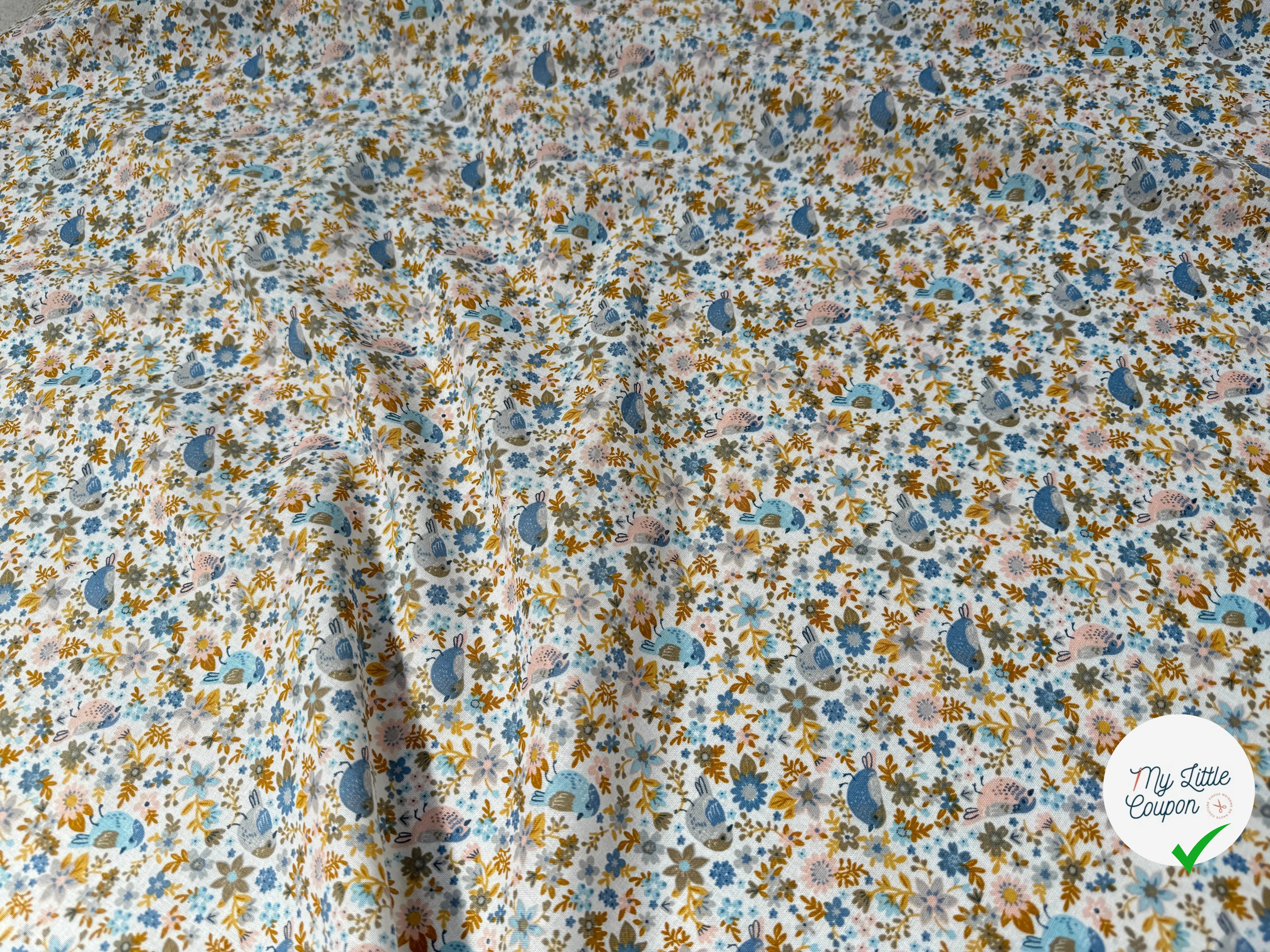 PERCALE DE COTON MOINEAU CIEL - My Little Coupon