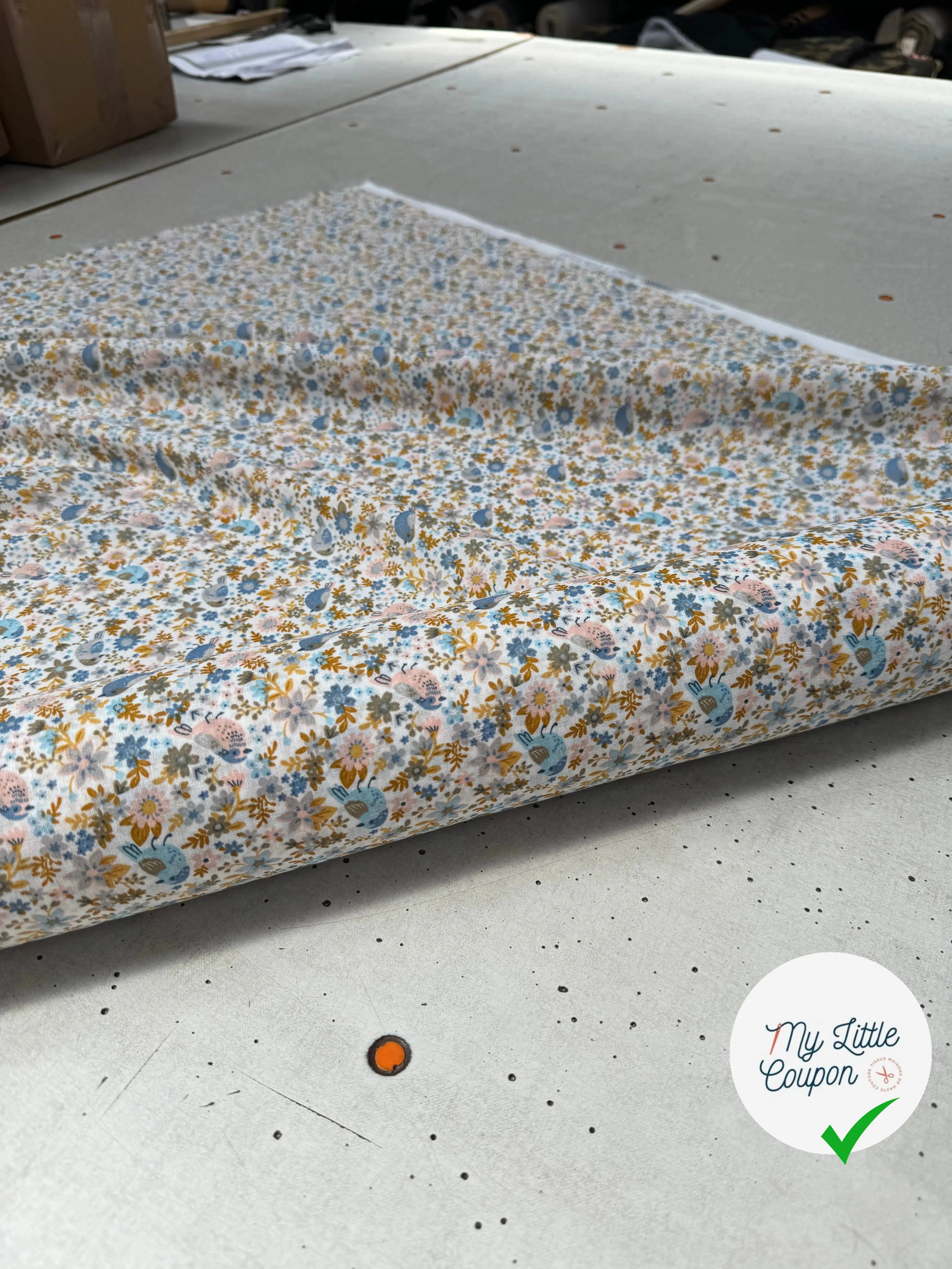 PERCALE DE COTON MOINEAU CIEL - My Little Coupon