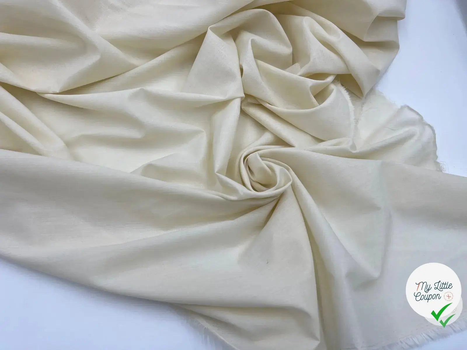 PERCALE DE COTON PEIGNÉE ÉCRUE - coupon de tissu de 3 mètres - My Little Coupon - tissu - coudre