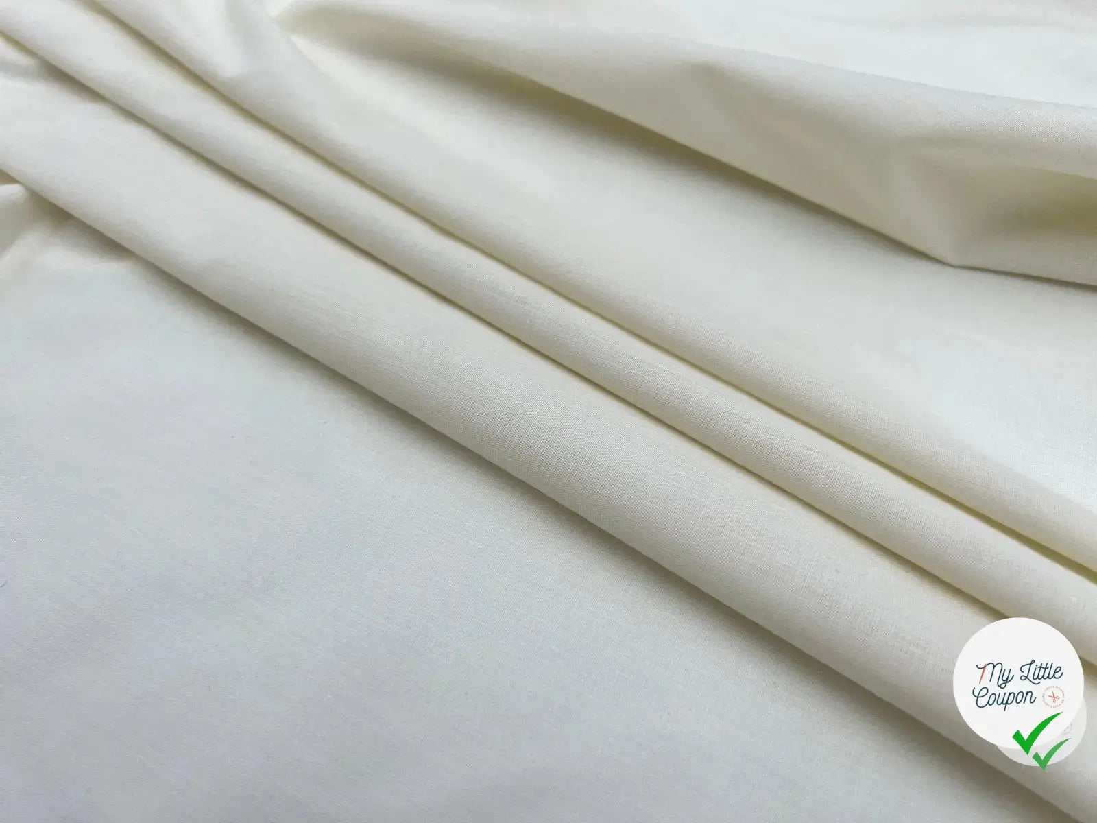 PERCALE DE COTON PEIGNÉE ÉCRUE - coupon de tissu de 3 mètres - My Little Coupon - tissu - coudre