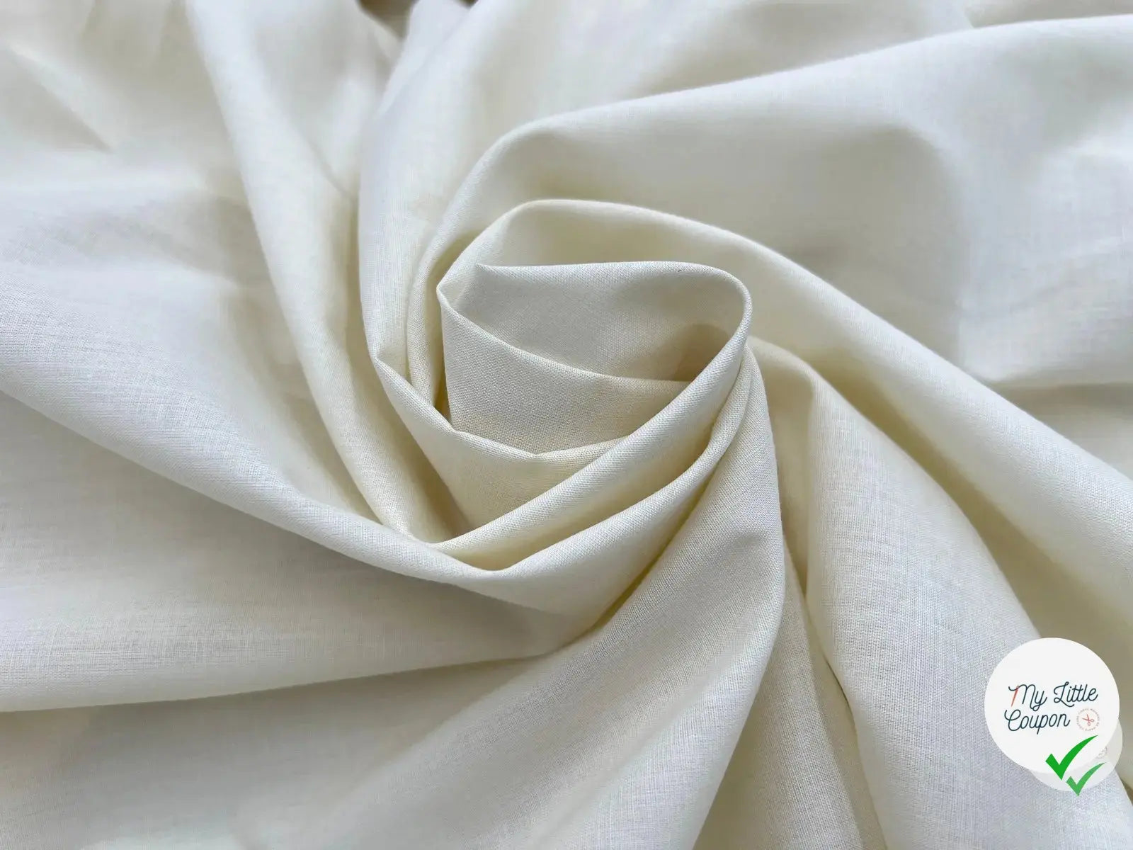 PERCALE DE COTON PEIGNÉE ÉCRUE - coupon de tissu de 3 mètres - My Little Coupon - tissu - coudre
