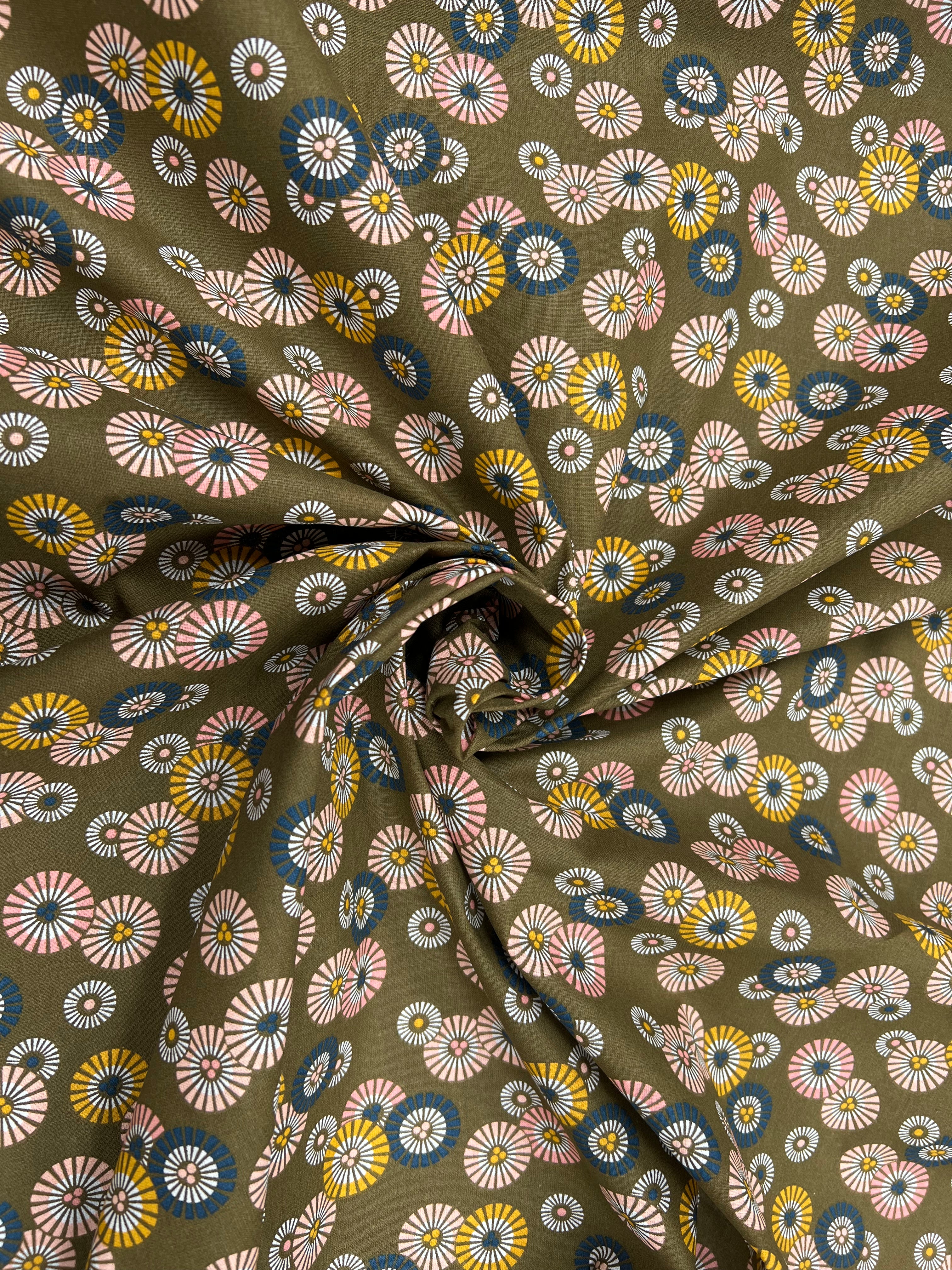 PERCALE DE COTON SOLEIL-LEVANT KAKi - My Little Coupon
