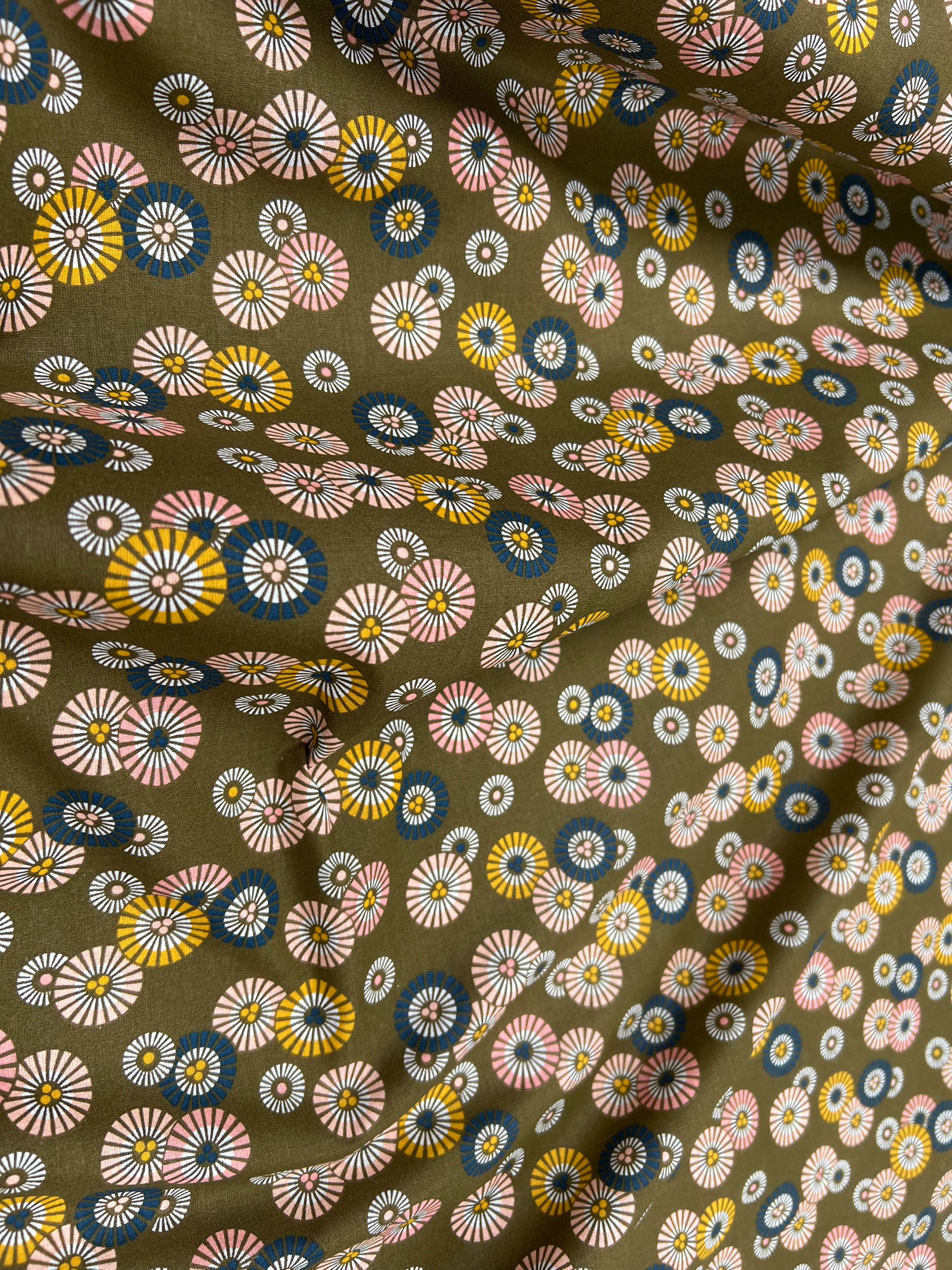 PERCALE DE COTON SOLEIL-LEVANT KAKi - My Little Coupon