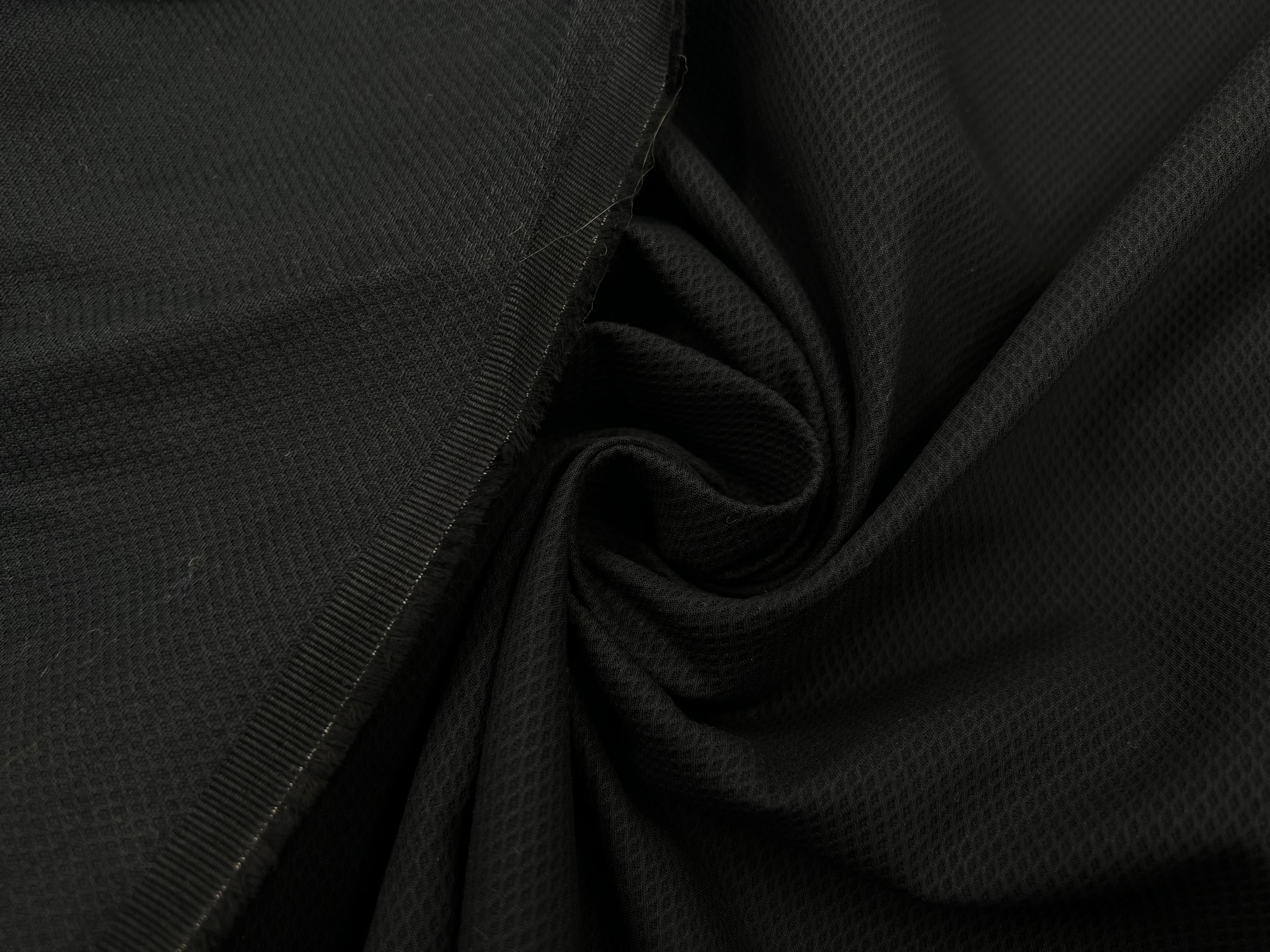 PIQUÉ MICRO LOSANGES NOIR MSO