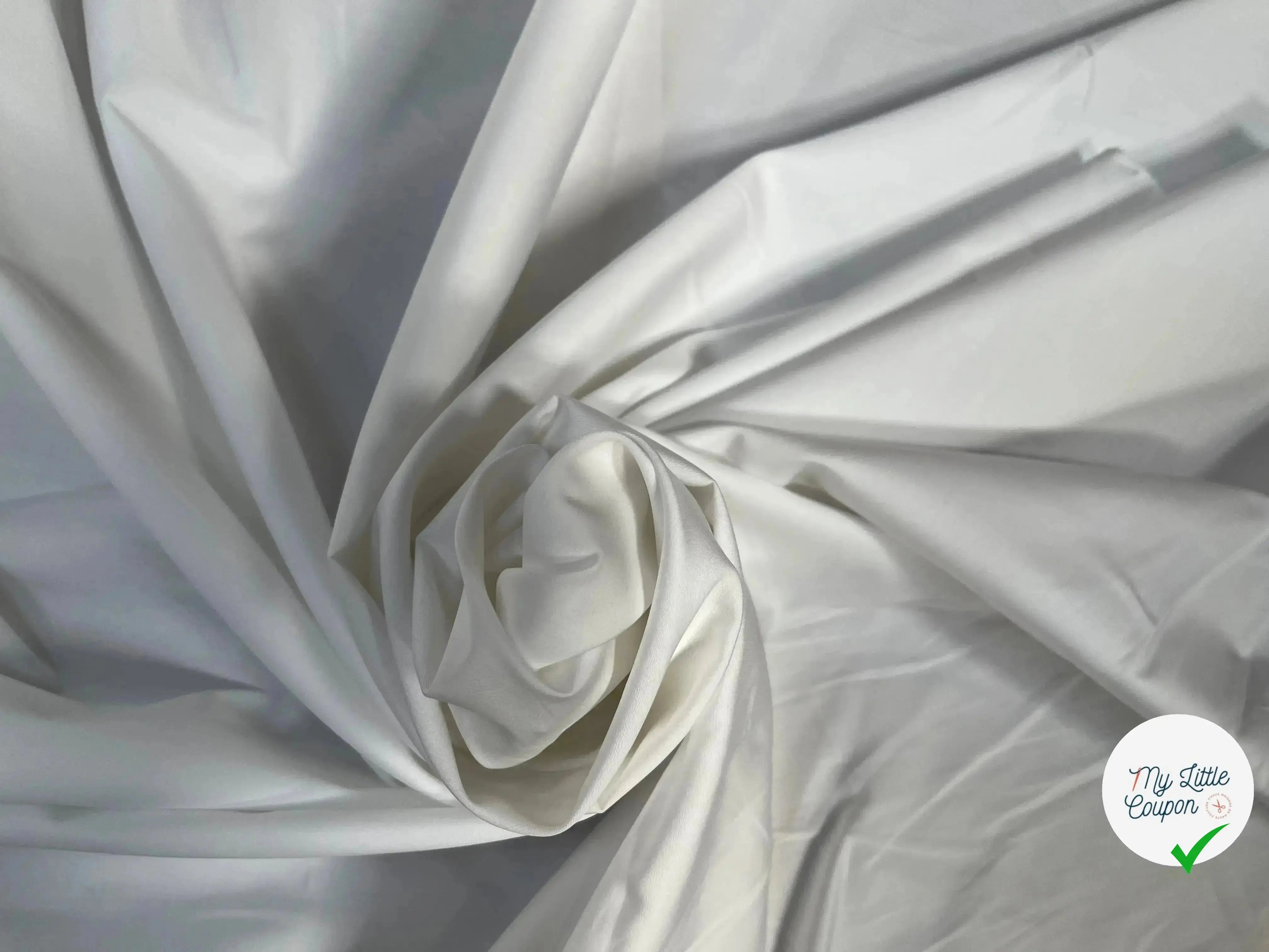 POPELINE 100% COTON UNIE BLANCHE - My Little Coupon