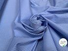 POPELINE BLEU MOTIF PETITS CARREAUX - My Little Coupon