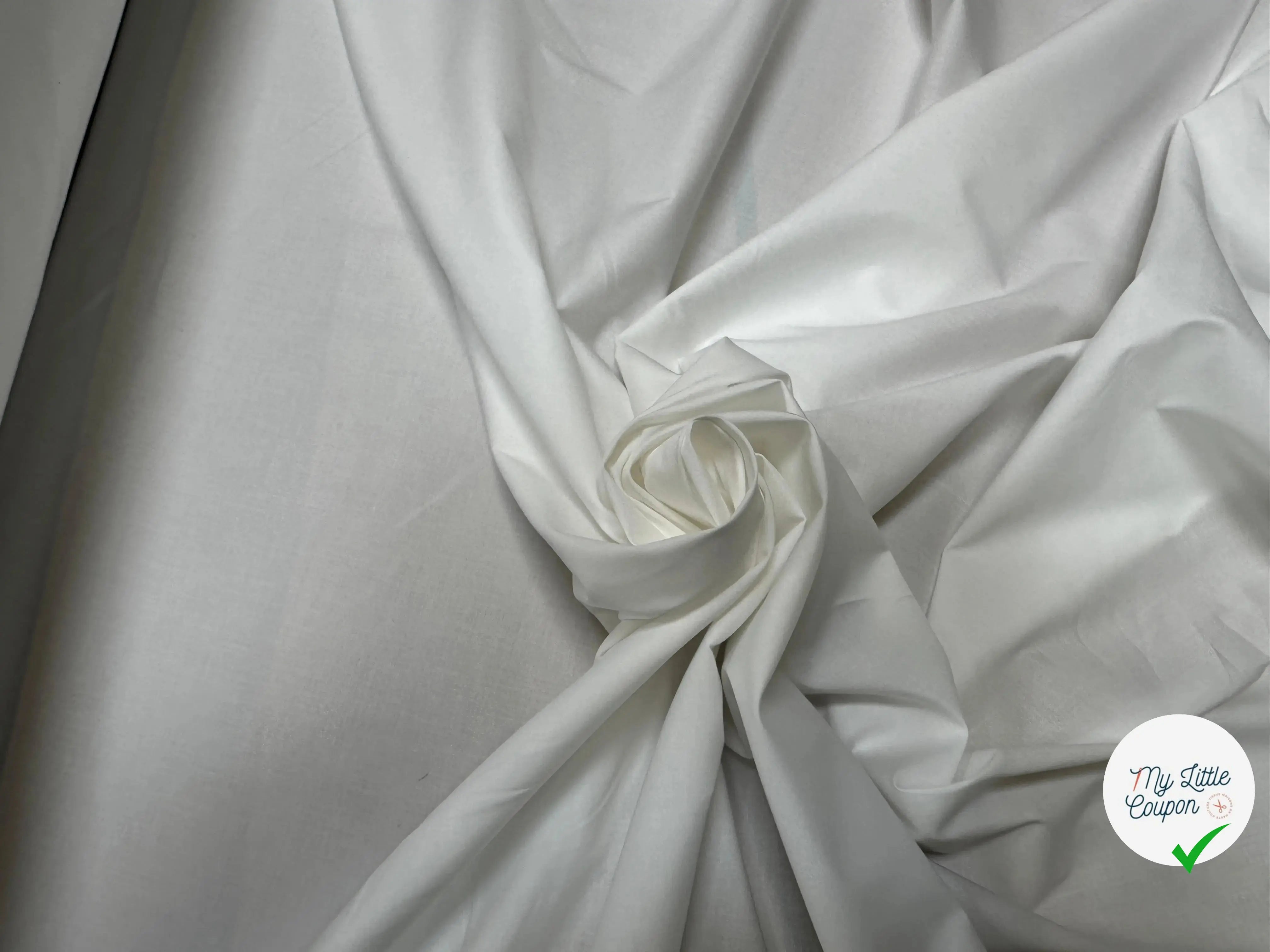 POPELINE COTON BLANCHE - My Little Coupon