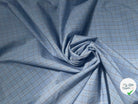 (Chute) POPELINE COTON CARREAUX FOND BLEU - My Little Coupon