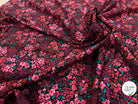 (Chute) POPELINE COTON DIGITAL FLOWERS – BLACK - My Little Coupon