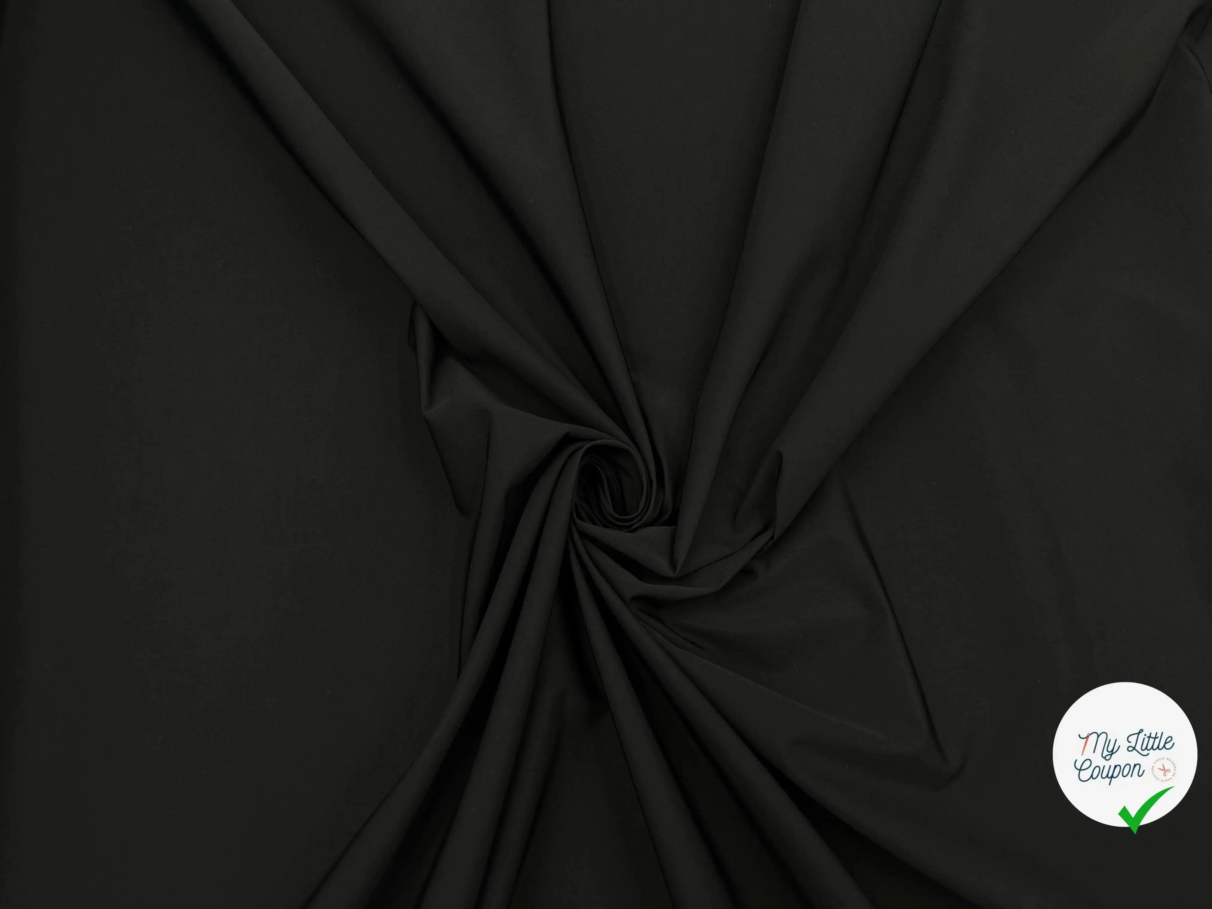 POPELINE CROCCANTE GIAPPONESE NERA - My Little Coupon - tessuto - cucire