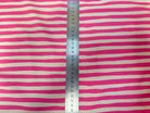 POPELINE DE COTON A RAYURES ROSE ET CREME - My Little Coupon