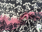 POPELINE DE COTON AVEC BASE FLEURS ABSTRAITE - My Little Coupon