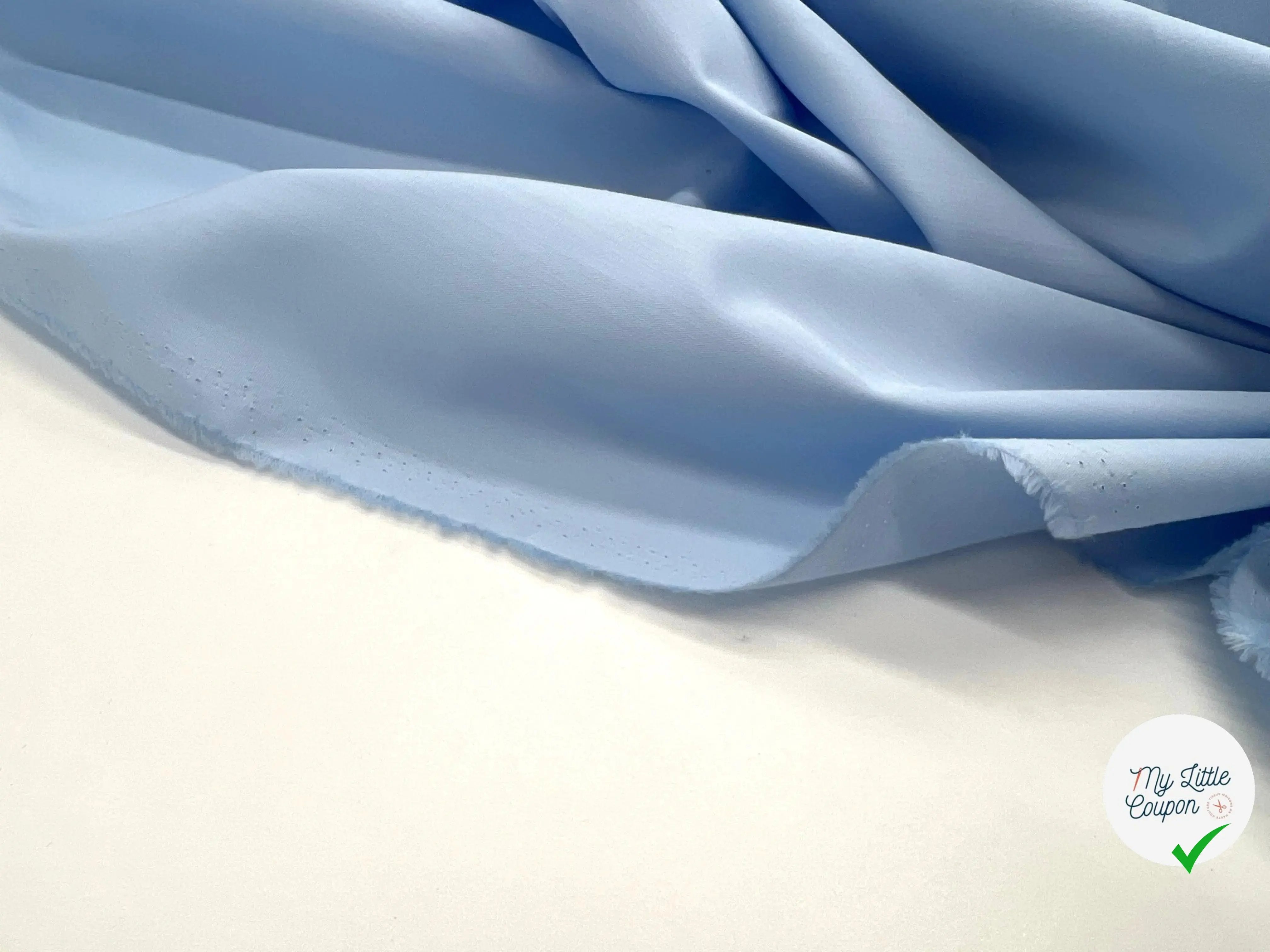 POPELINE DE COTON BLEU CIEL - My Little Coupon - tissu - coudre