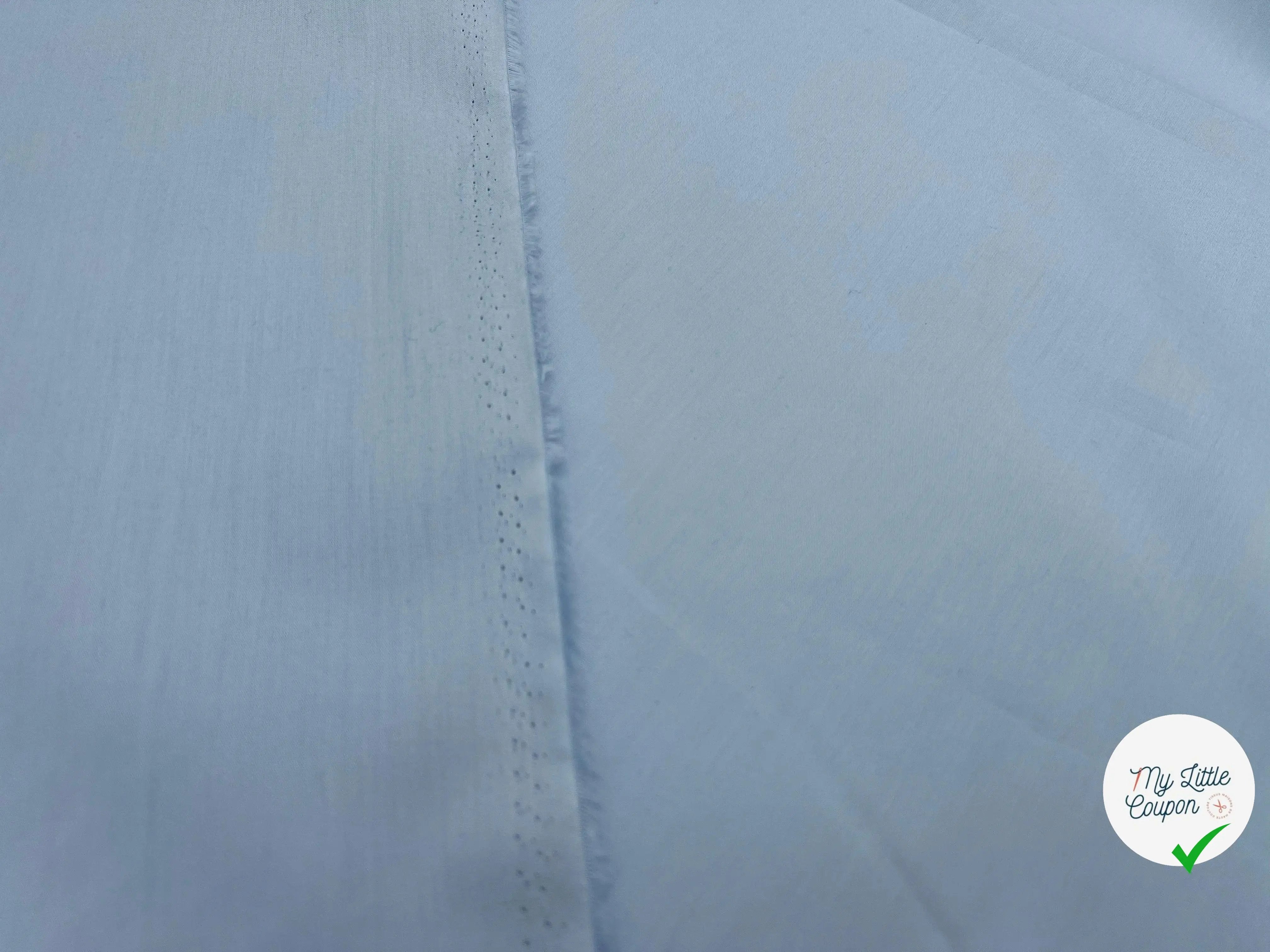 POPELINE DE COTON BLEU CIEL - My Little Coupon - tissu - coudre