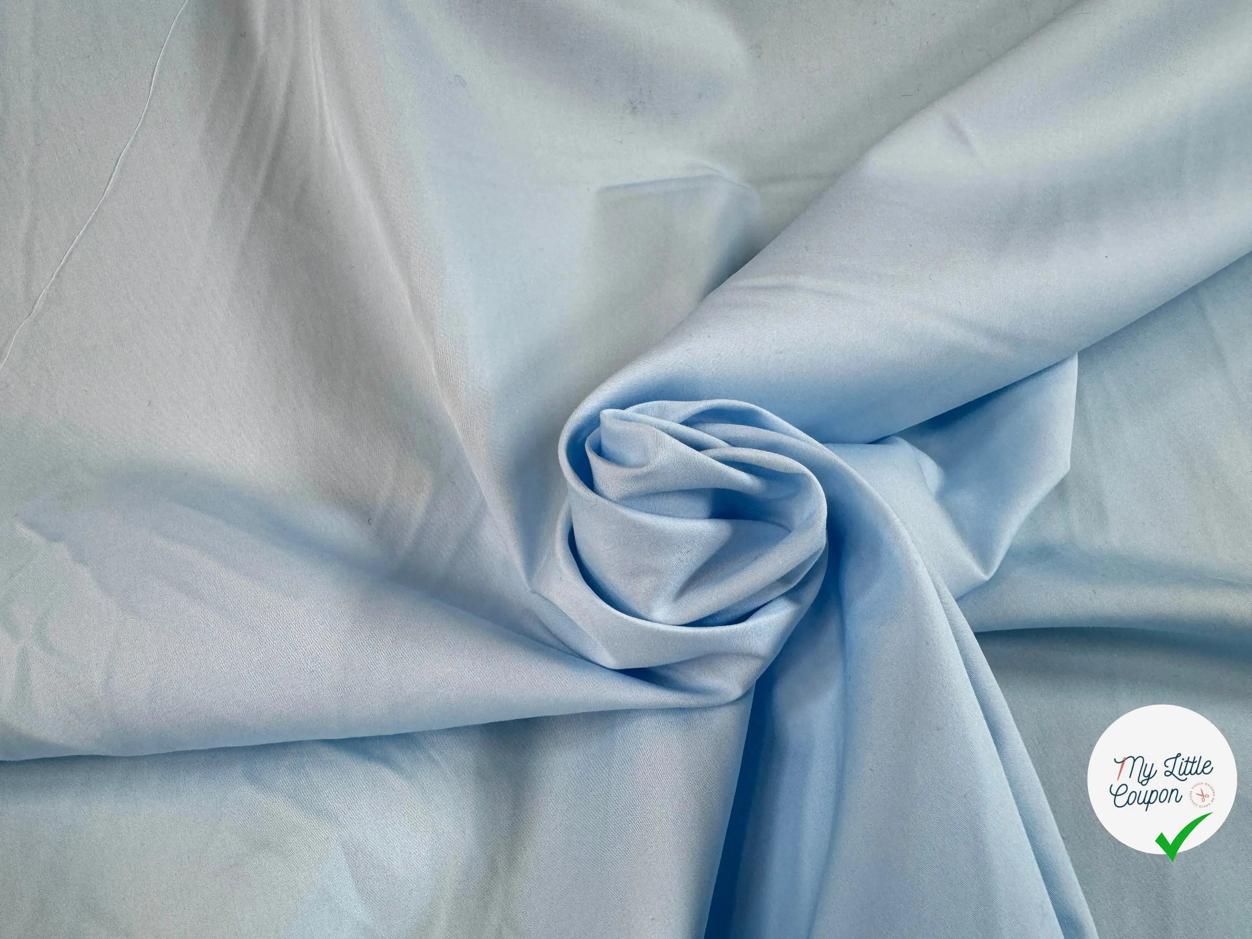 POPELINE DE COTON BLEU - My Little Coupon