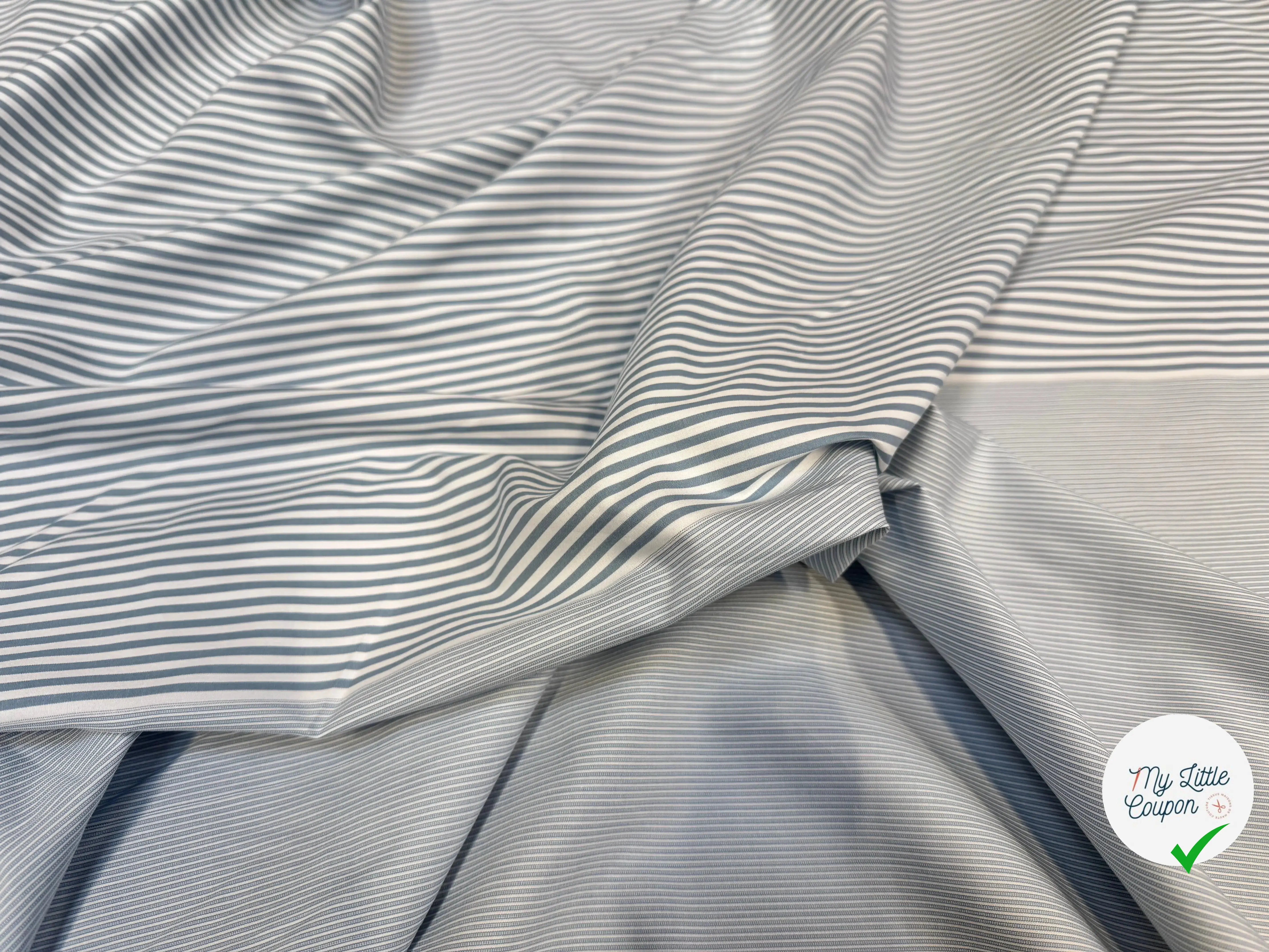 POPELINE DE COTON DOUBLE LAIZE DIVERS BLEU - My Little Coupon