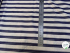 (Chute) POPELINE DE COTON GROSSE RAYURE NAVY BLANC - My Little Coupon
