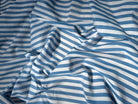 (Chute) POPELINE DE COTON GROSSES RAYURES BLEU ET BLANC FRENCH RIVIERA - My Little Coupon