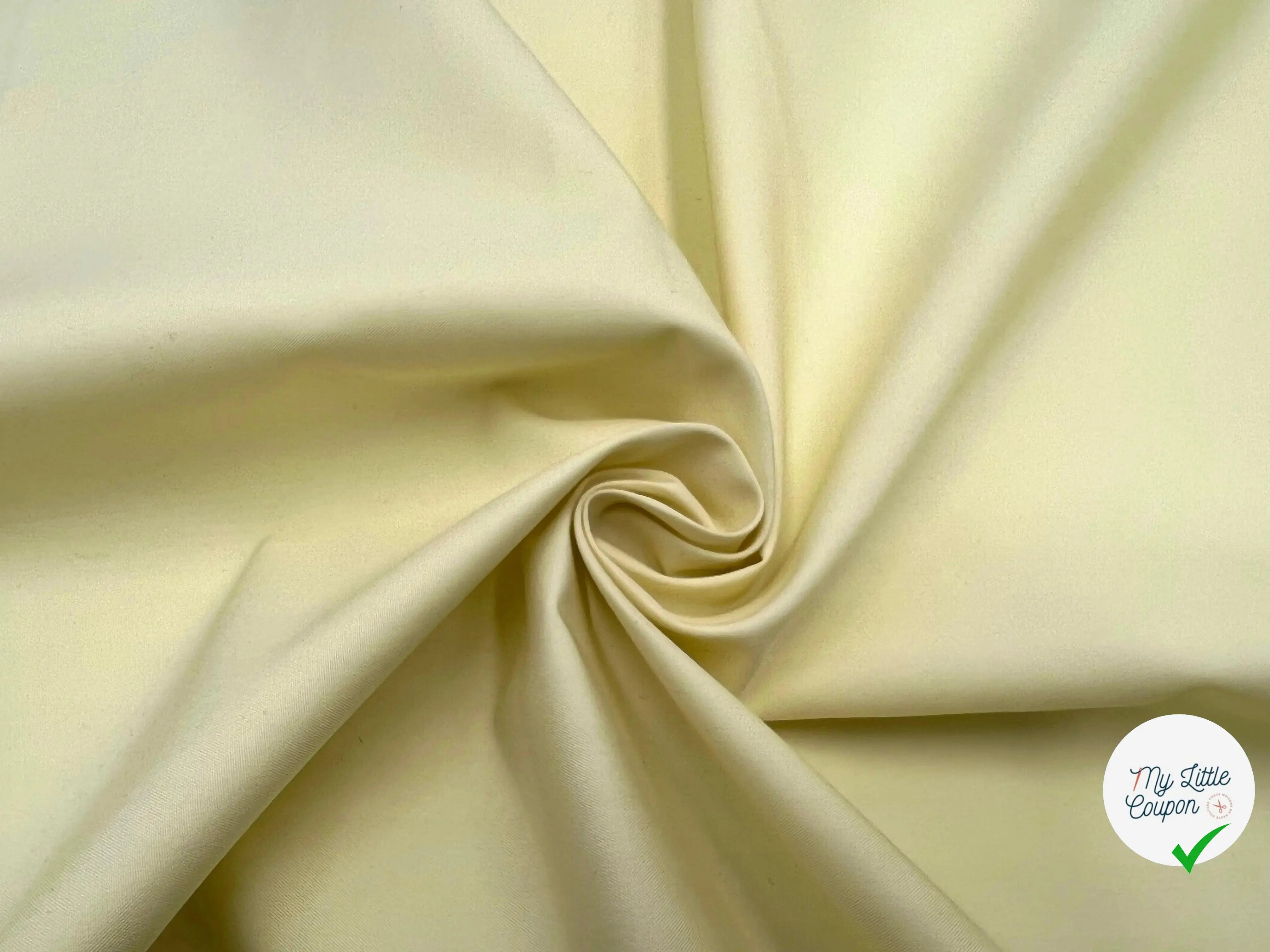POPELINE DE COTON LOURDE CRAQUANTE JAUNE PAILLE - My Little Coupon - tissu - coudre