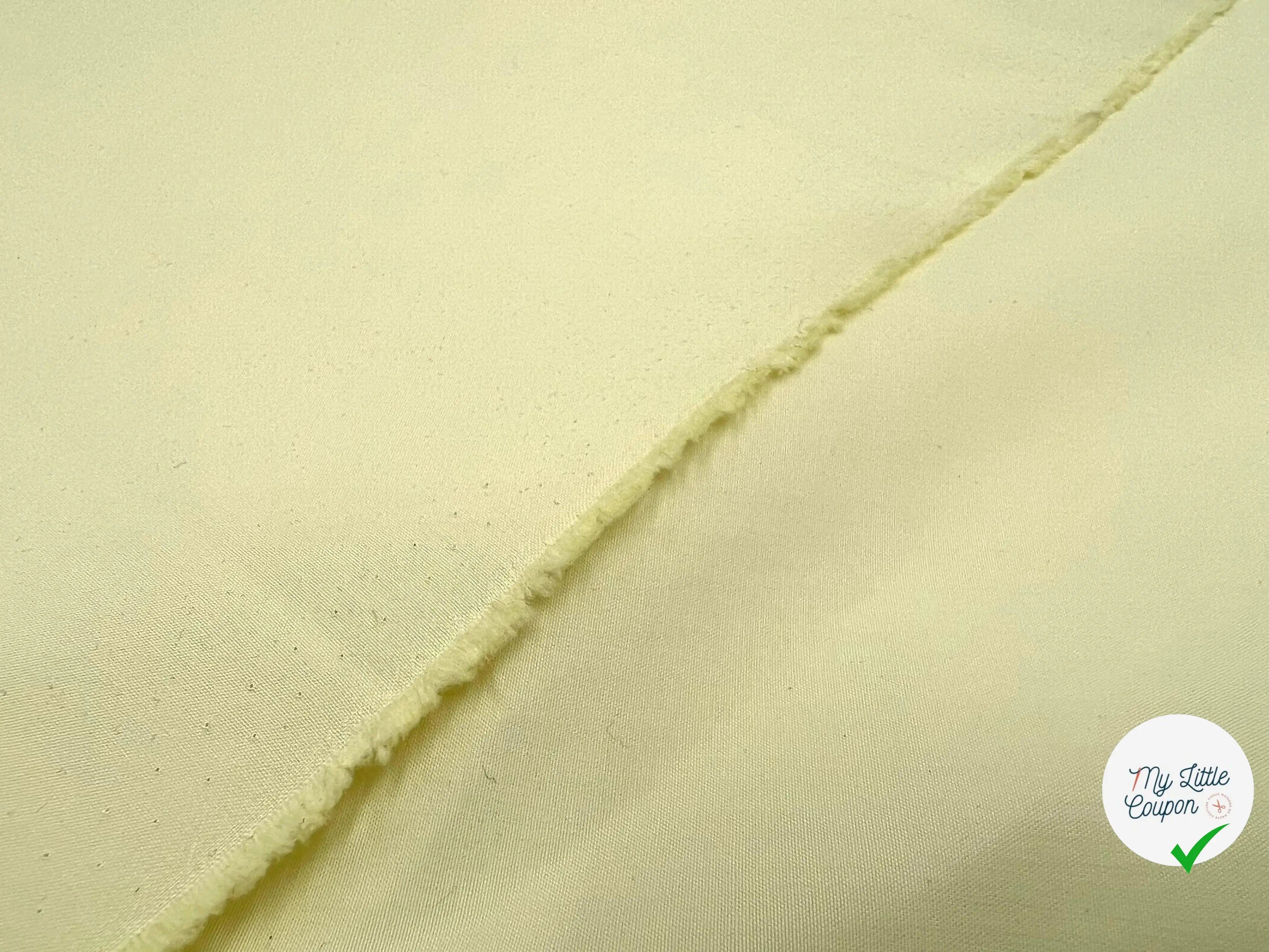 POPELINE DE COTON LOURDE CRAQUANTE JAUNE PAILLE - My Little Coupon - tissu - coudre