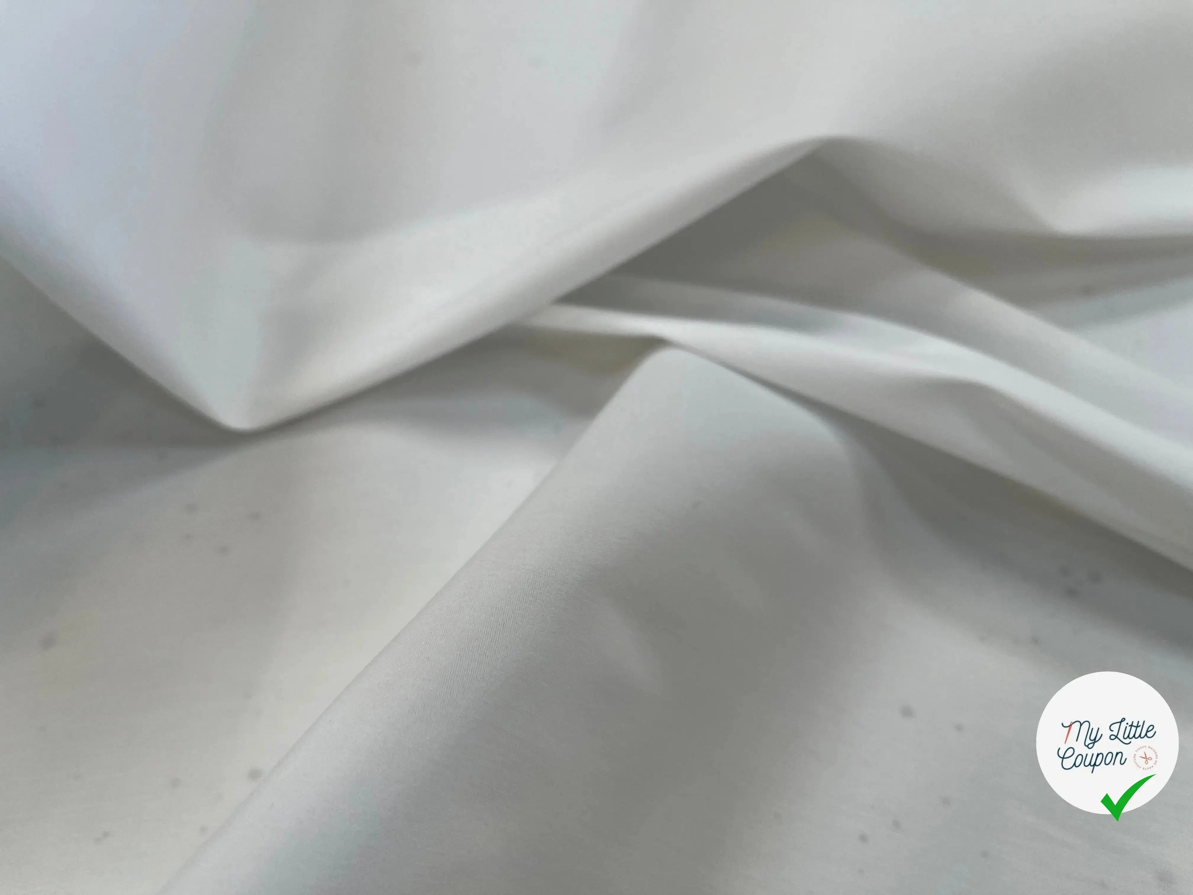 POPELINE DE COTON UNI BLANC UNI - My Little Coupon