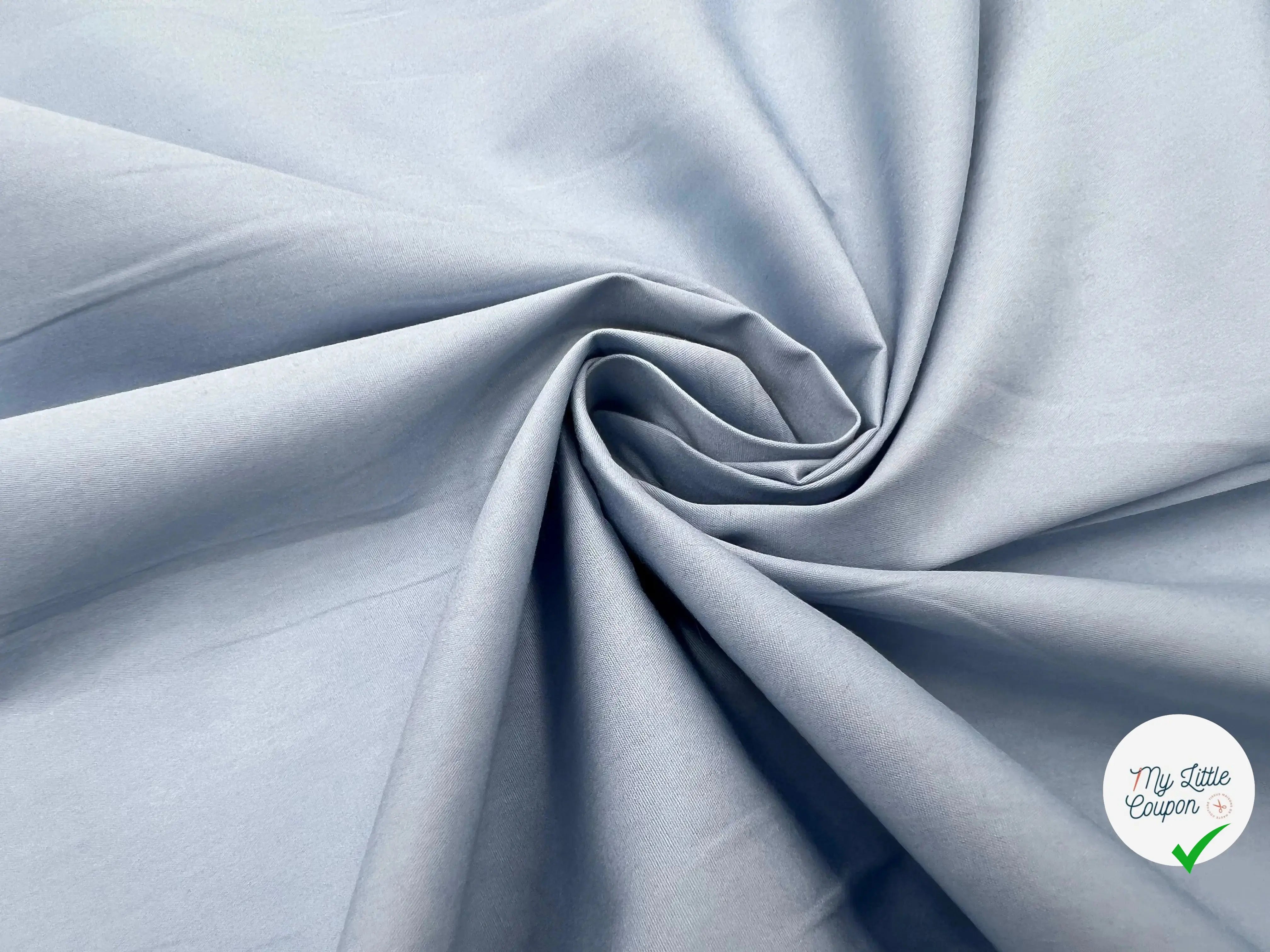 POPELINE JAPAN BLEU GRIS - My Little Coupon - tissu - coudre