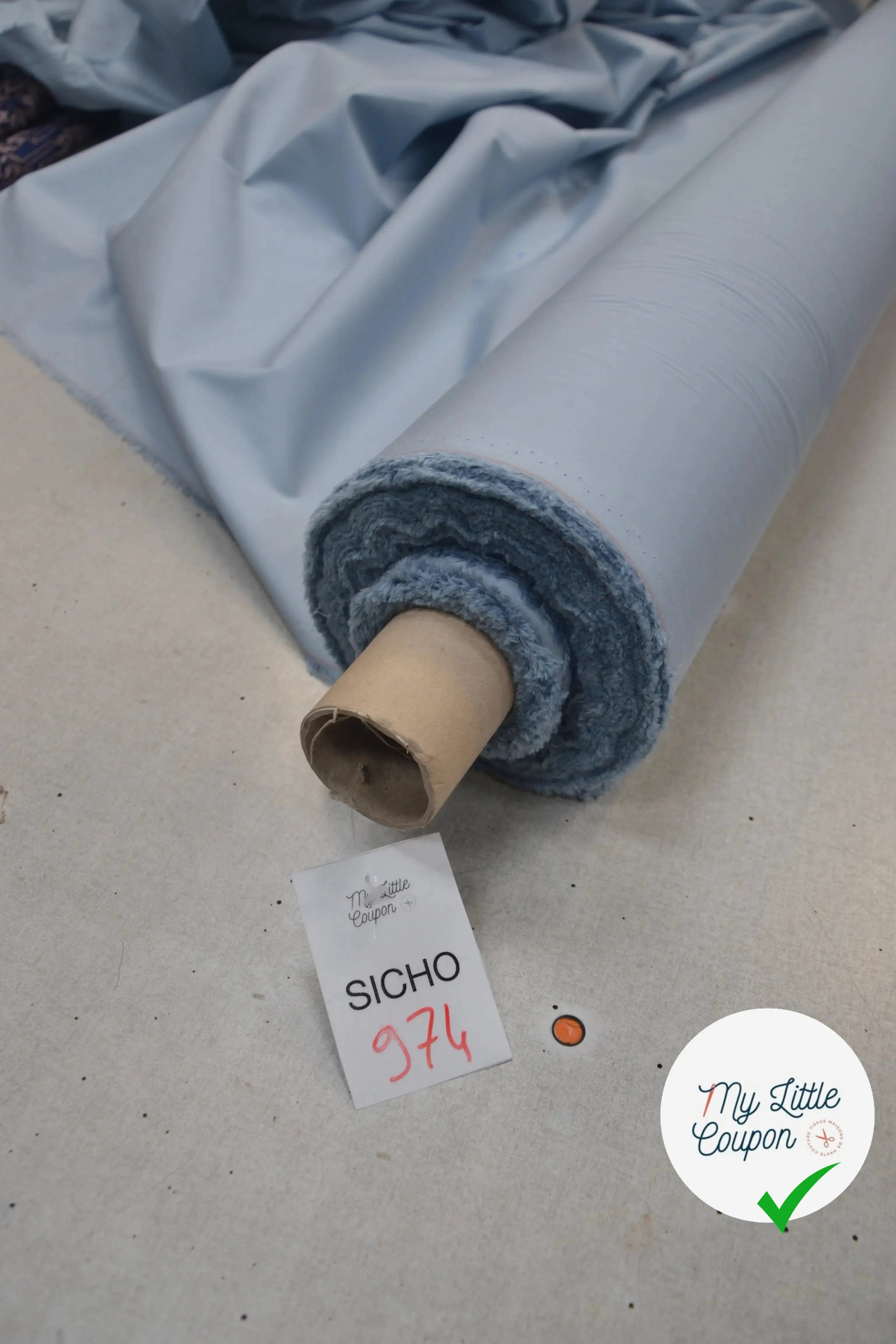 POPELINE JAPAN BLEU GRIS MSO
