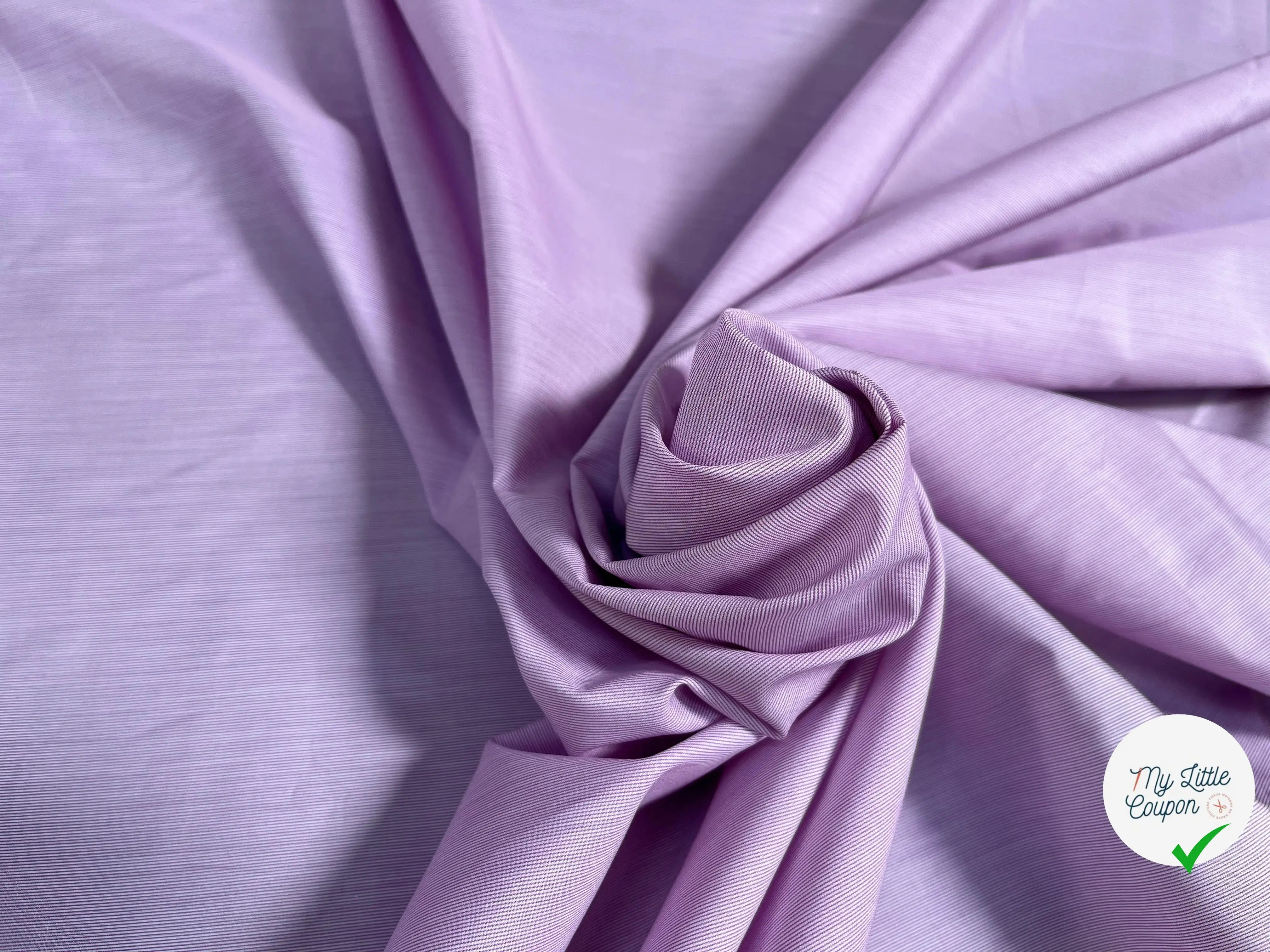 POPELINE RAYURE ROSE VIOLET BLANC - My Little Coupon