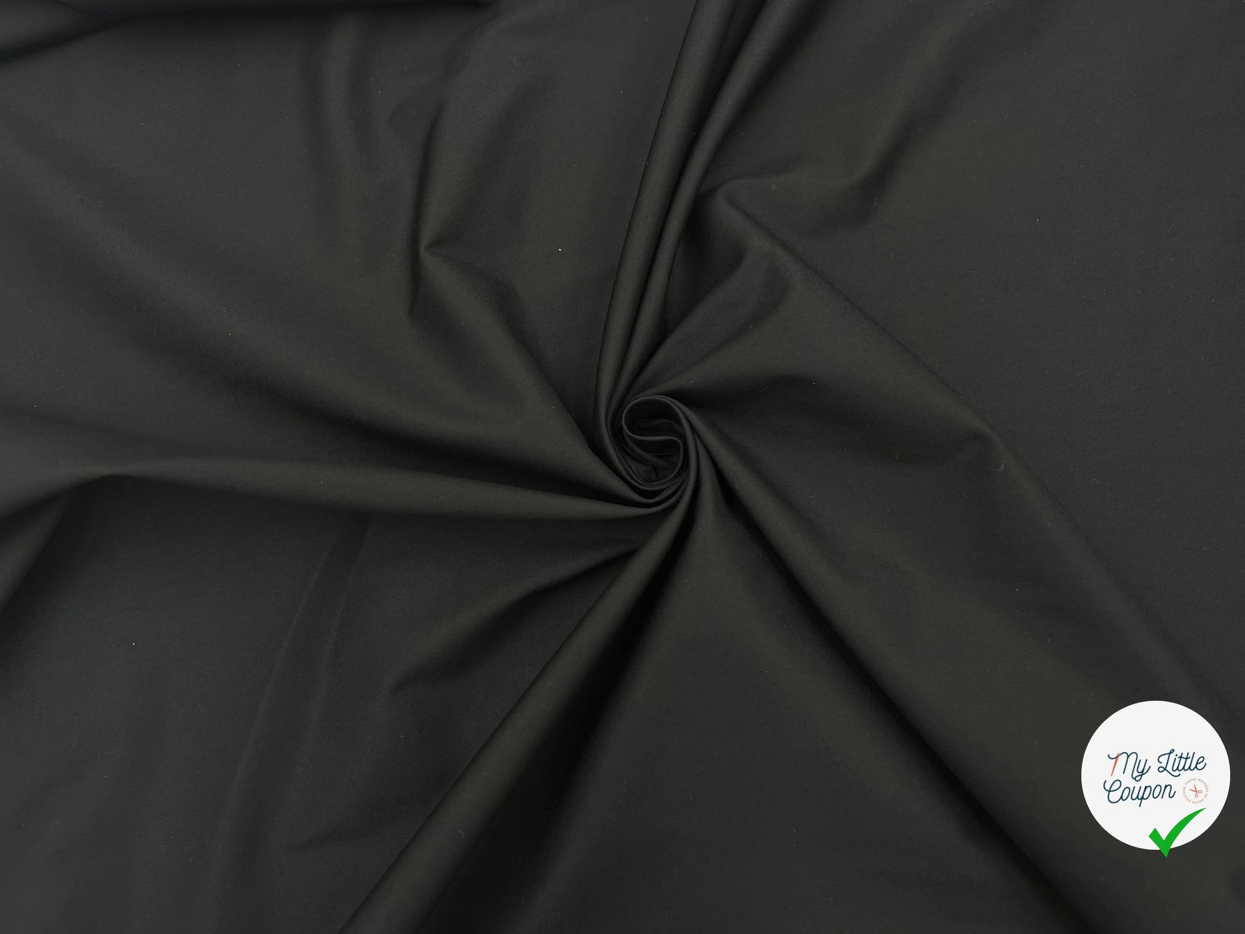 POPELINE SOUPLE POLYCOTON JAPON NOIR - My Little Coupon - tissu - coudre