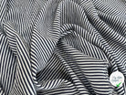 POPELINE TISSU CHEMISE À RAYURE BLEU FONCÉ BLANC UN PEU STRETCH - My Little Coupon