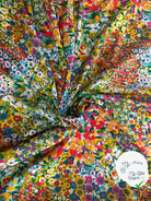 POPELINE VISCOSE CAMOMILLE BLANC OEKO-TEX - My Little Coupon