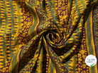 SATIN DE COTON MUSTARD BORDEAUX ET VERT OLIVE - My Little Coupon